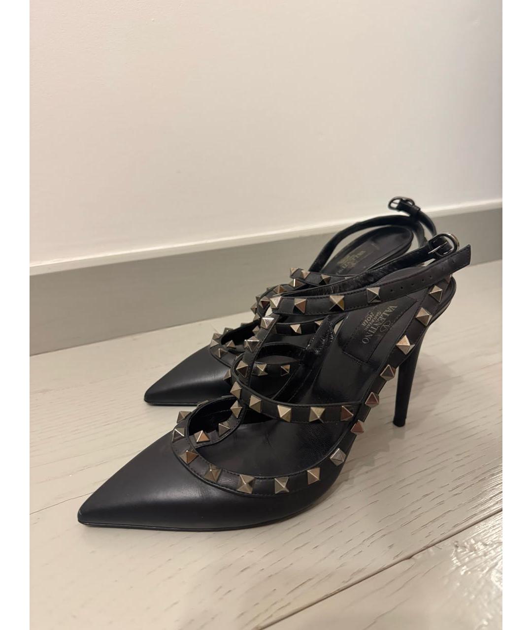 VALENTINO Черные кожаные туфли, фото 5