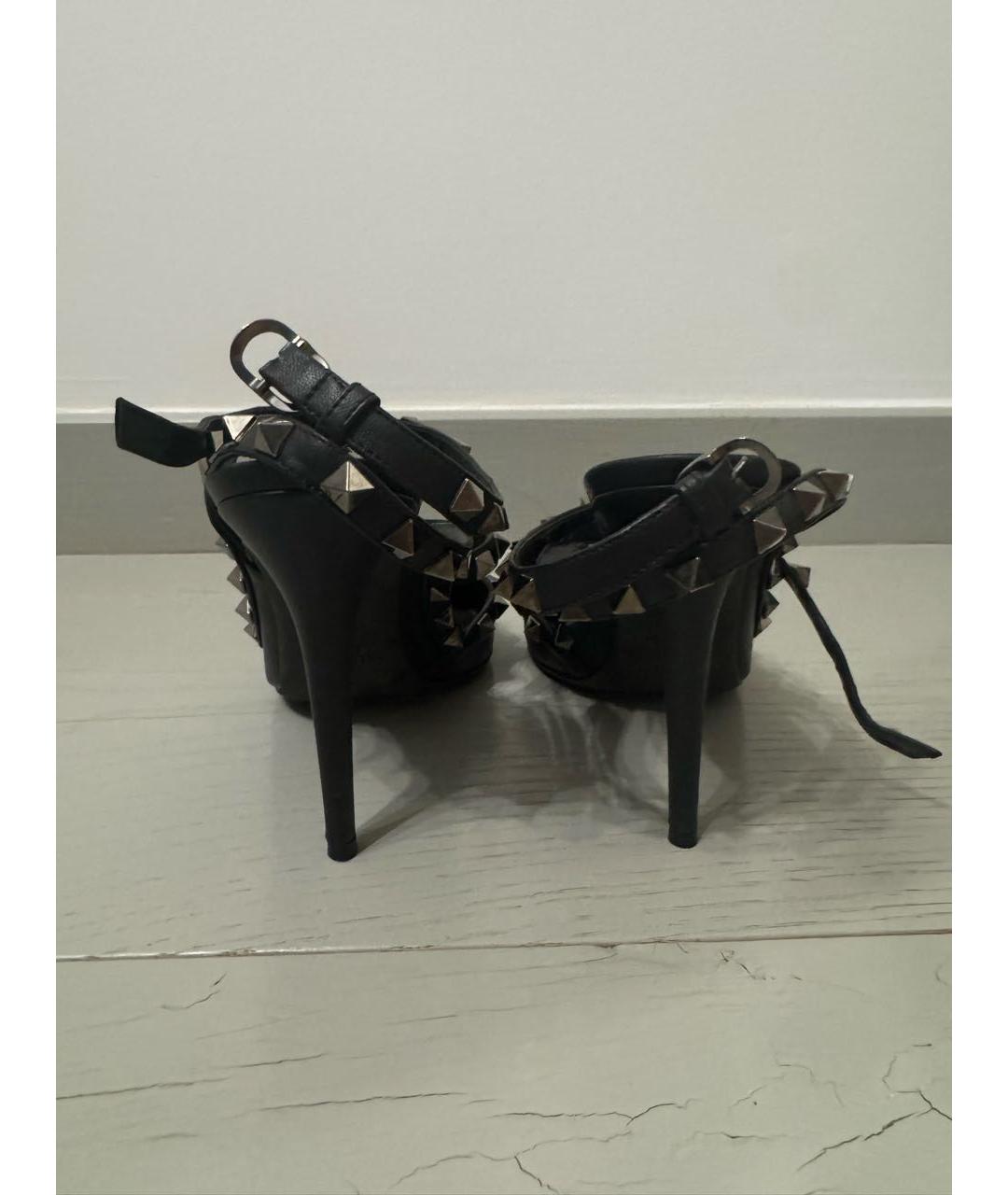 VALENTINO Черные кожаные туфли, фото 4