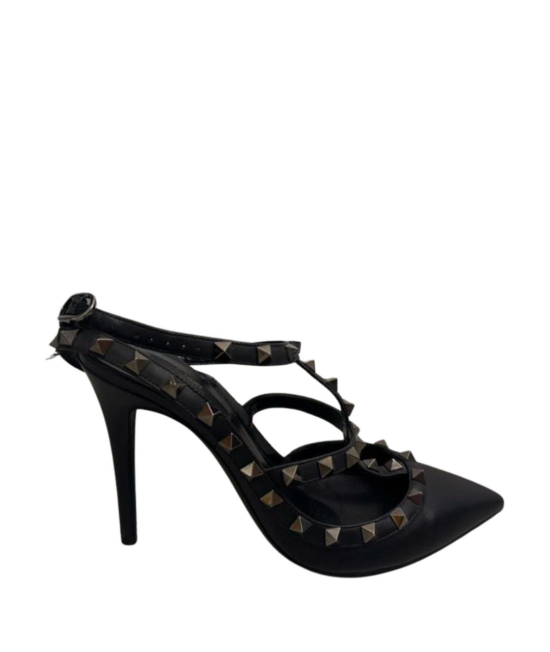 VALENTINO Черные кожаные туфли, фото 1