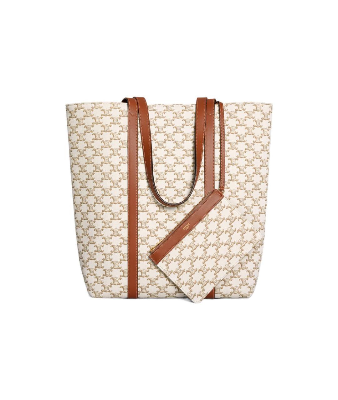 CELINE Бежевая сумка через плечо, фото 4