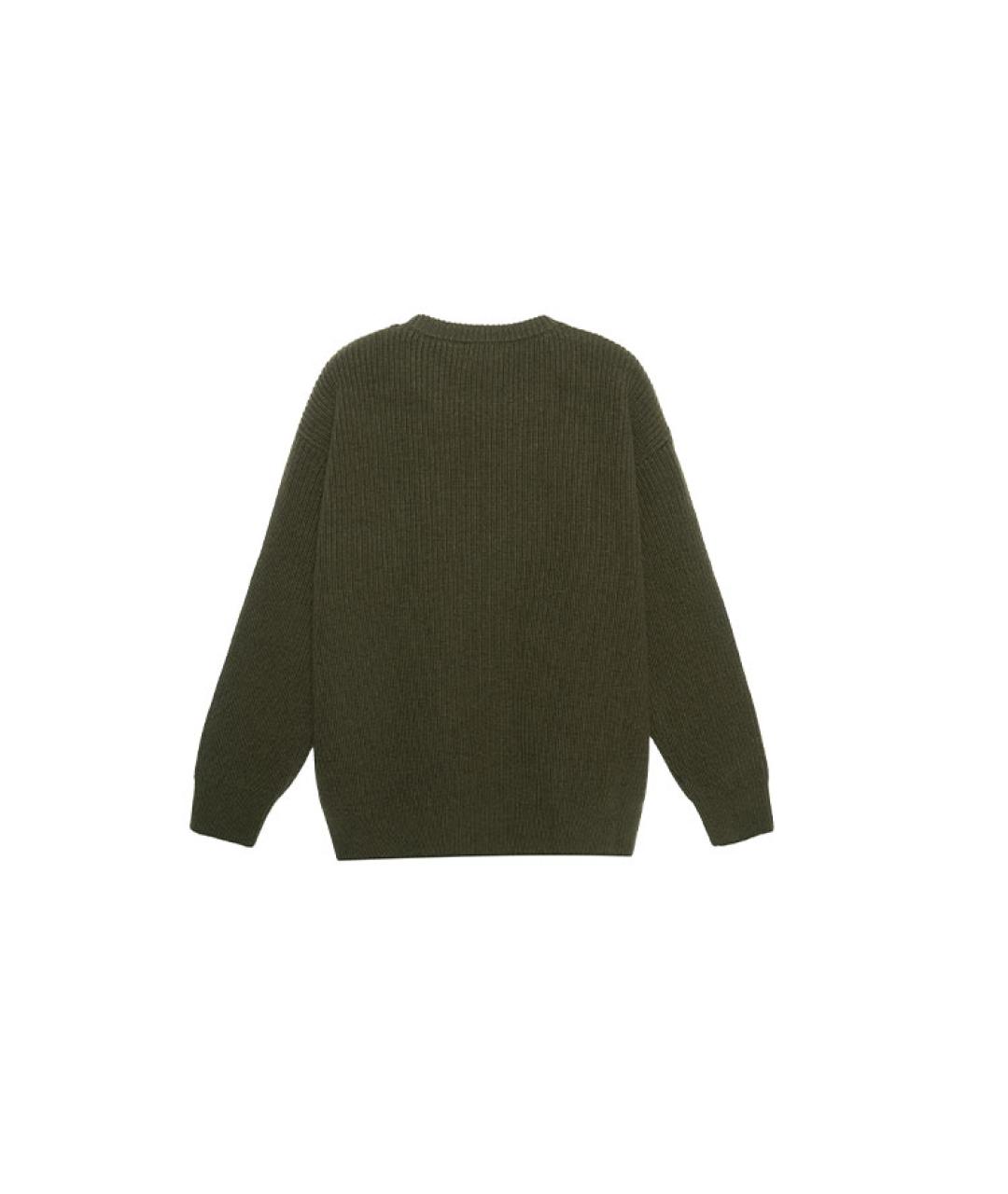 CELINE Зеленый шерстяной джемпер / свитер, фото 2