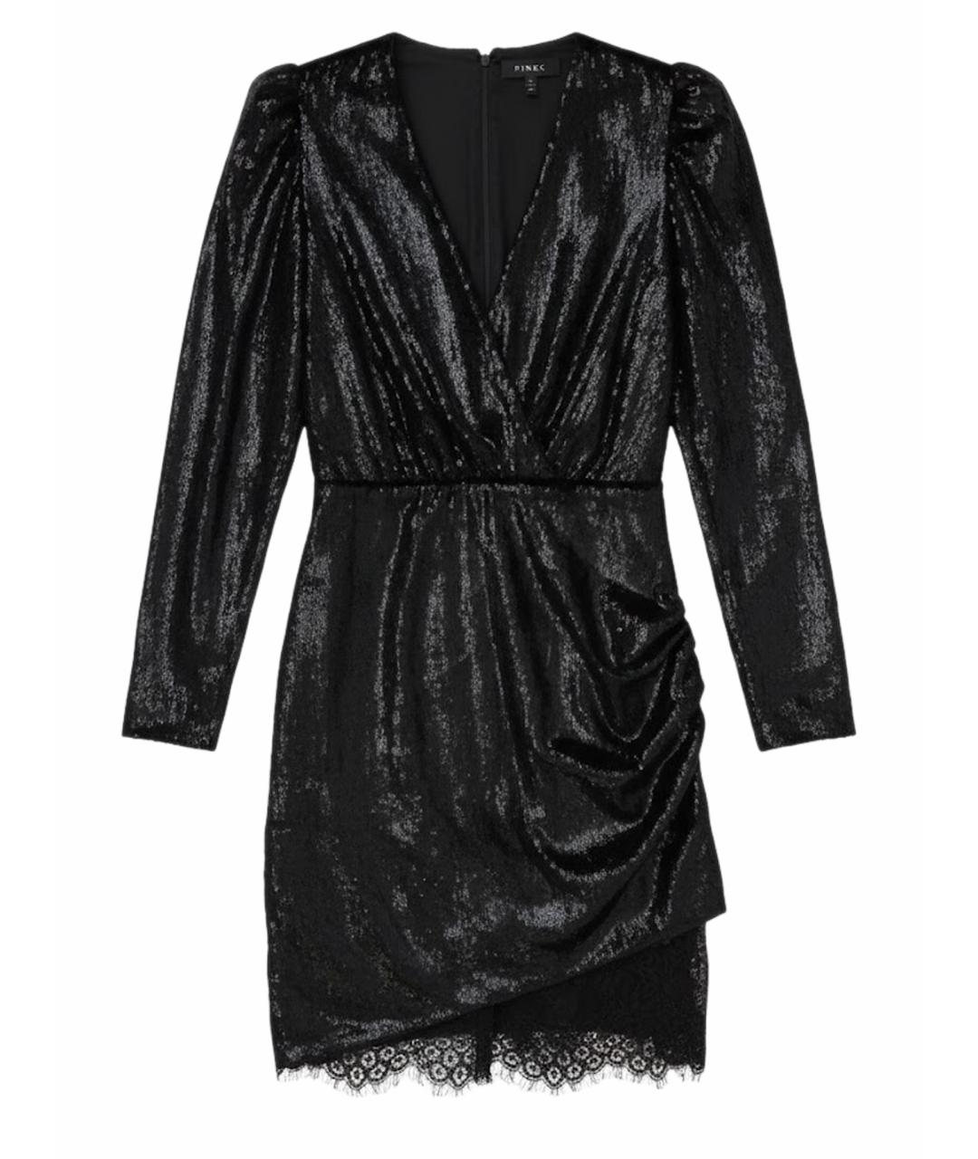 PINKO Черное полиэстеровое вечернее платье, фото 1