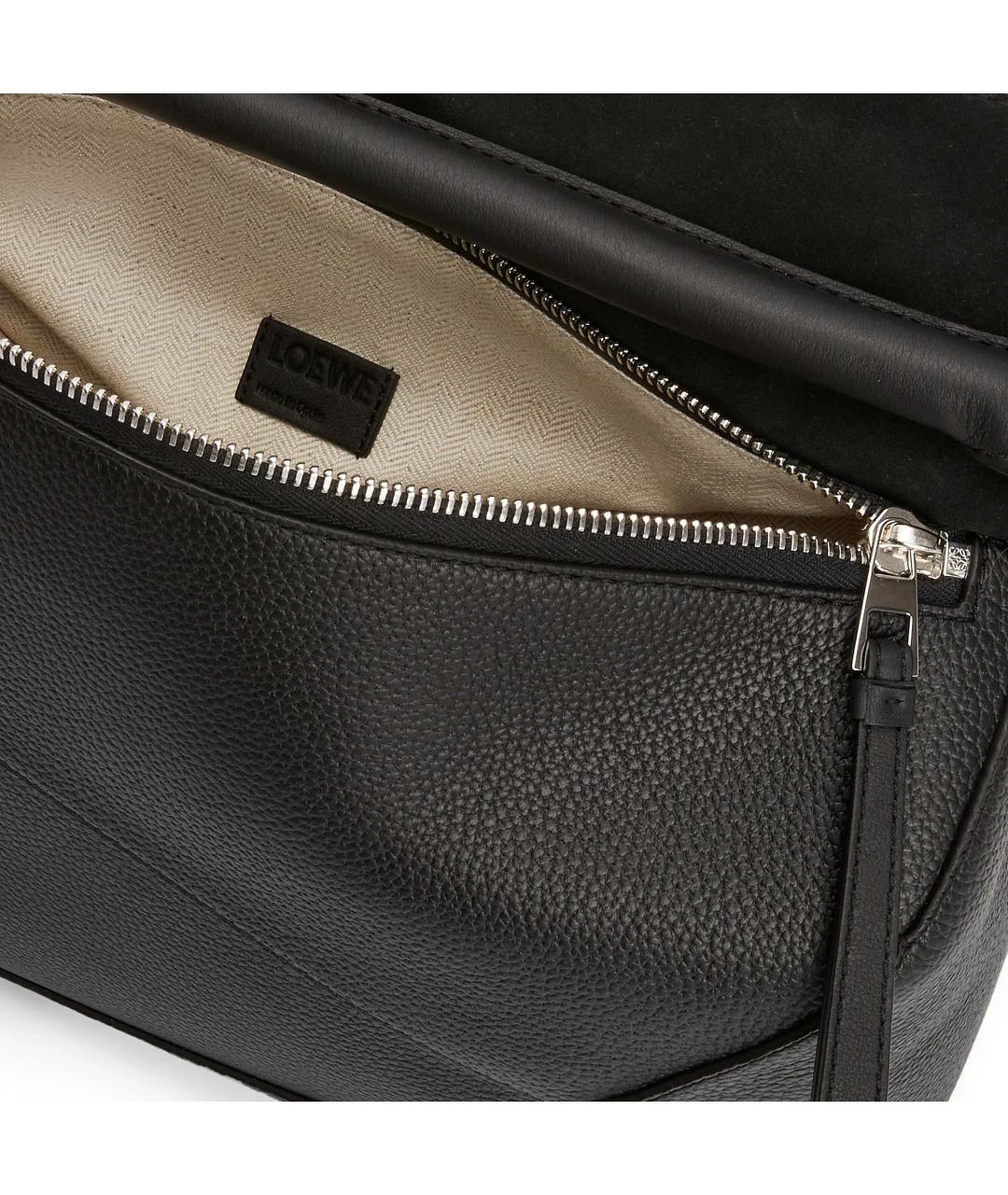 LOEWE Черная кожаная сумка на плечо, фото 7