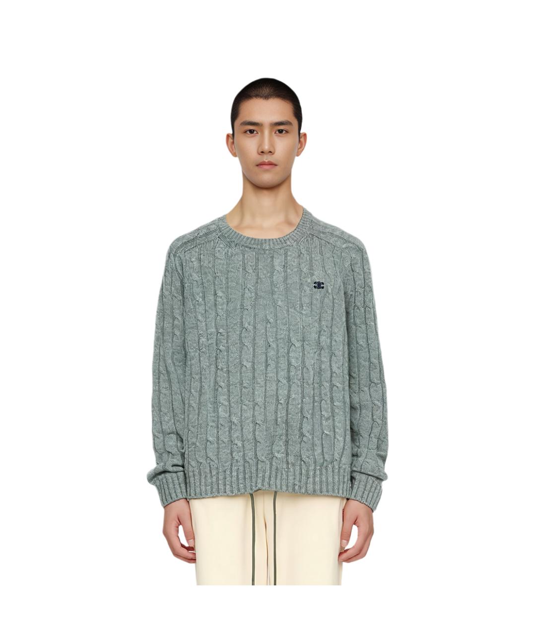 CELINE Серый кашемировый джемпер / свитер, фото 3