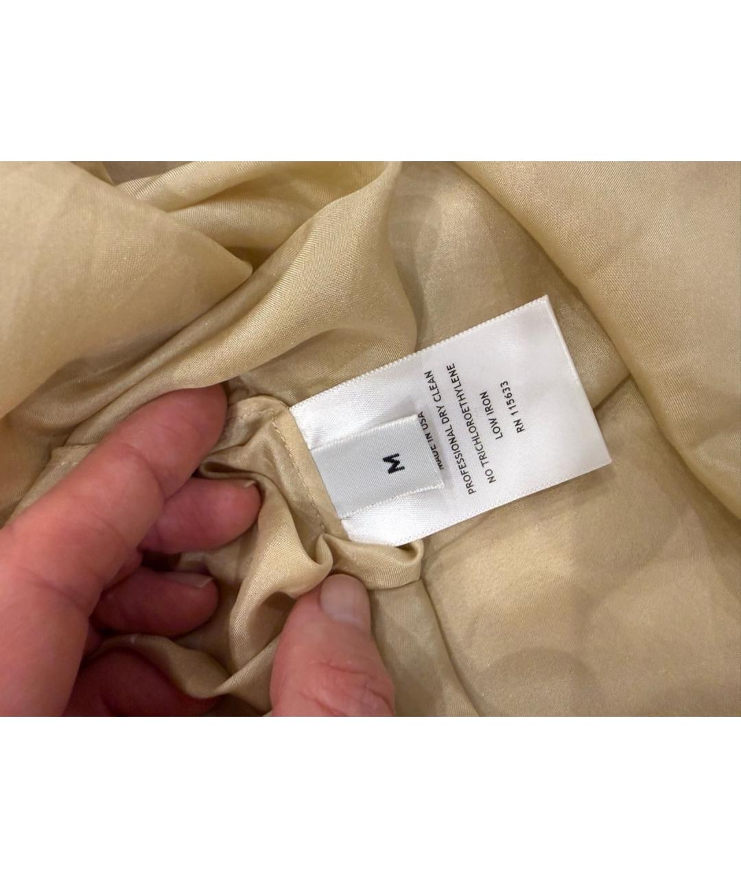 RED VALENTINO Бежевое шелковое повседневное платье, фото 6