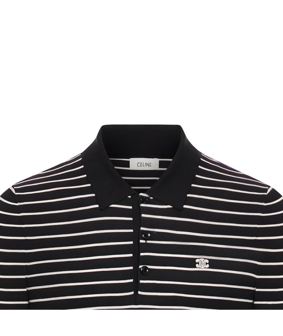 CELINE Черное поло с коротким рукавом, фото 6