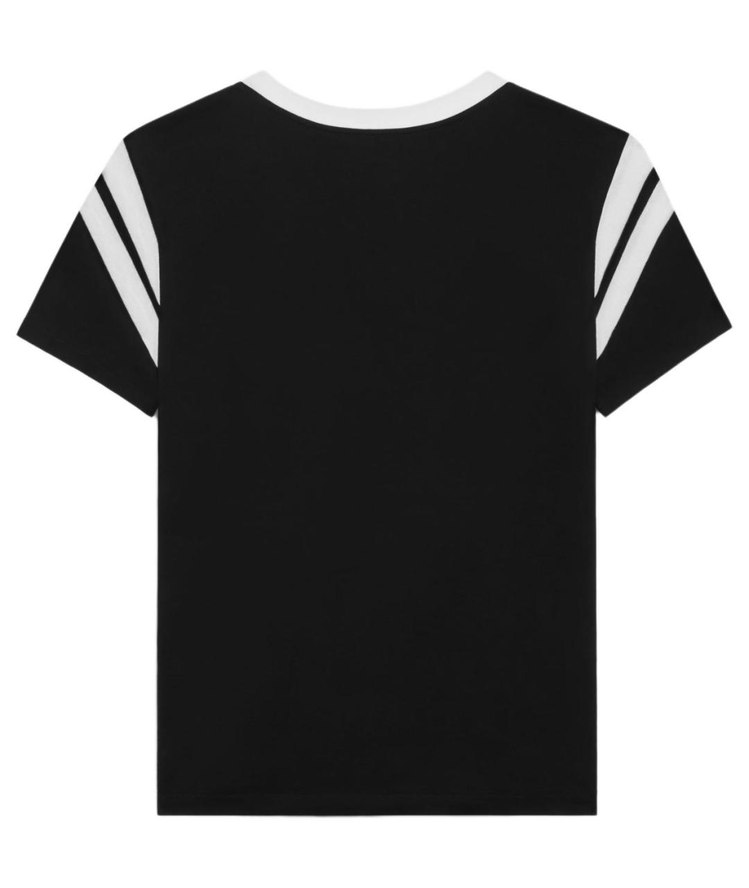 CELINE Черная хлопковая футболка, фото 2