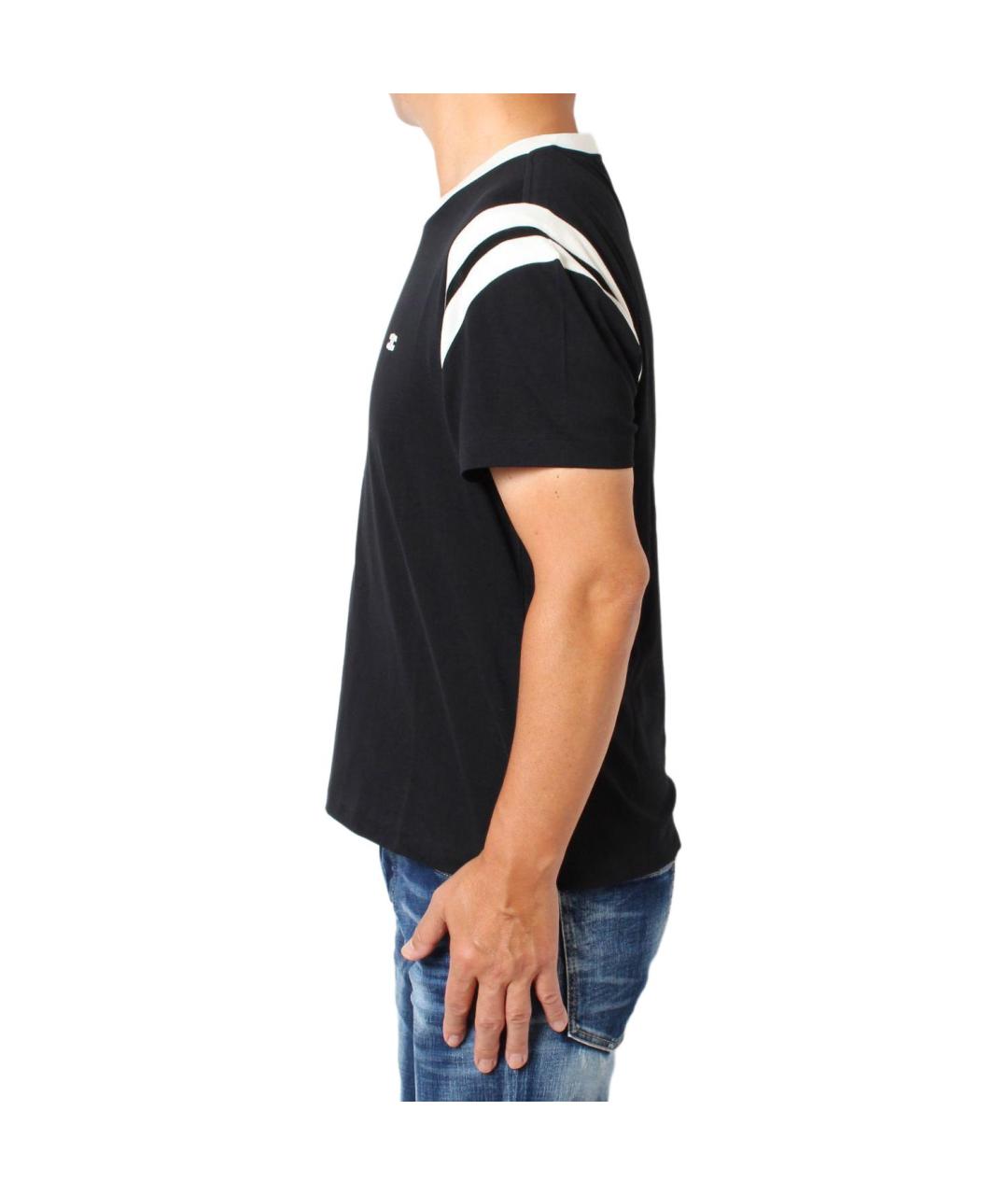 CELINE Черная хлопковая футболка, фото 5