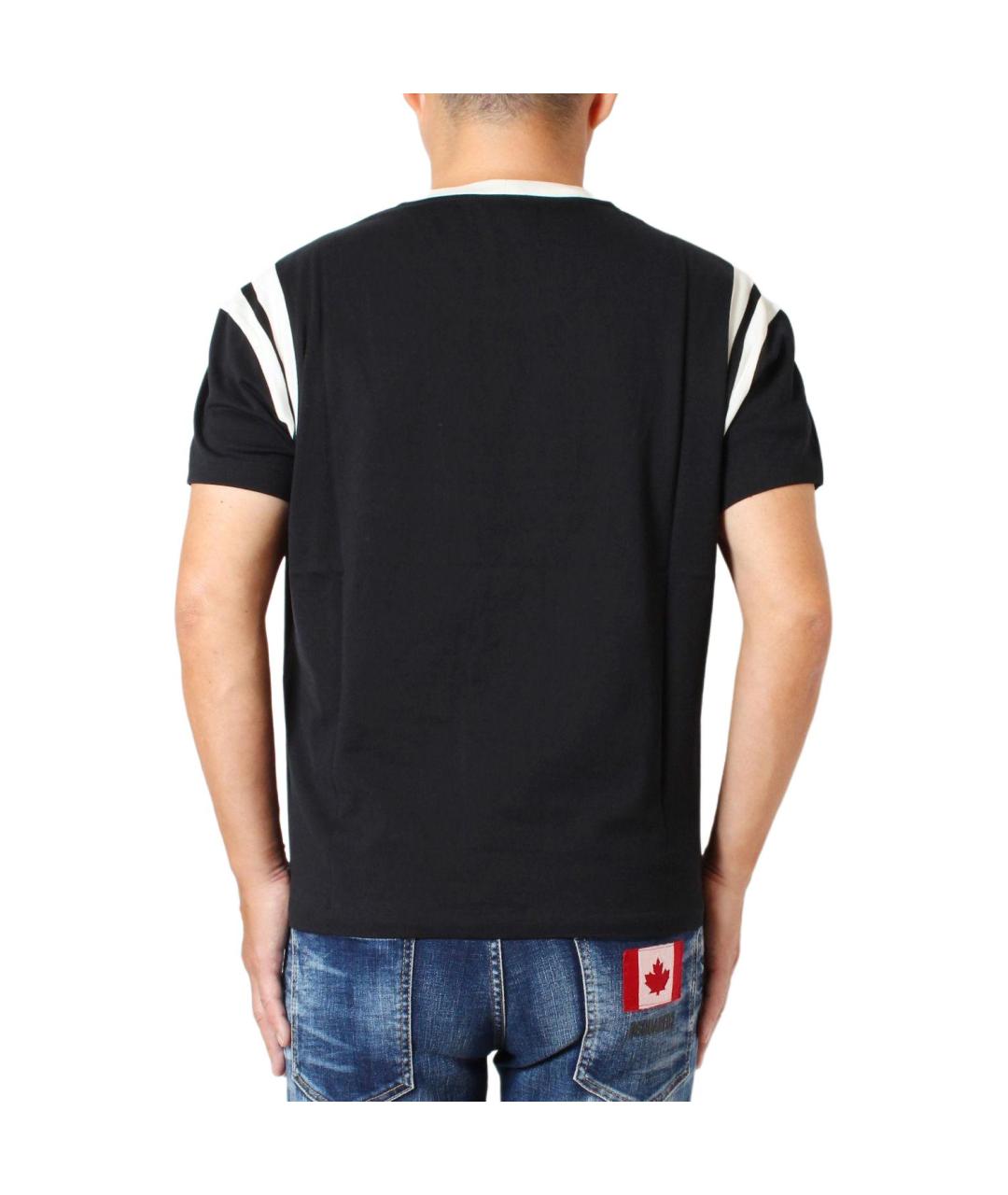 CELINE Черная хлопковая футболка, фото 4