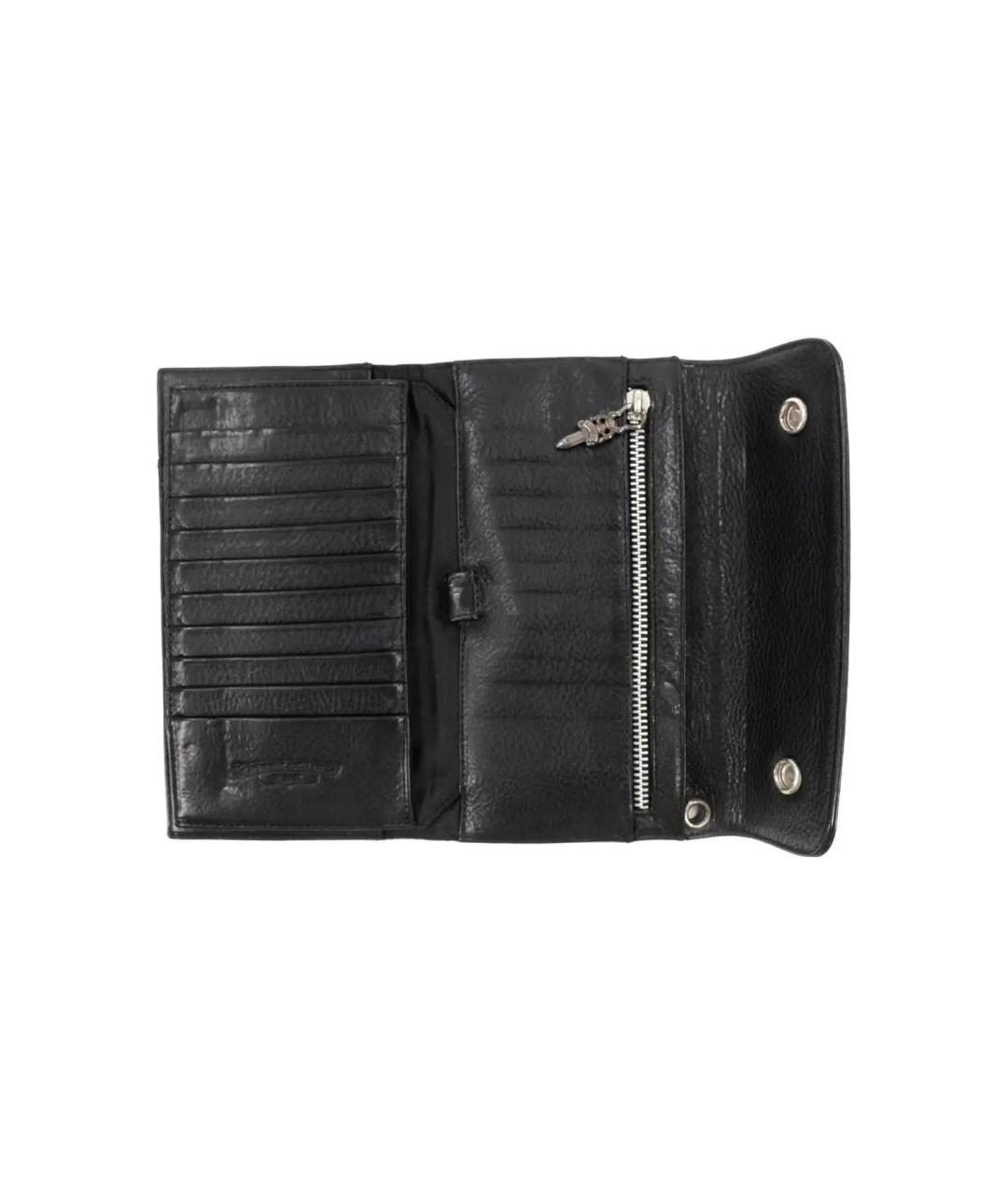 CHROME HEARTS Черный кожаный кошелек, фото 6