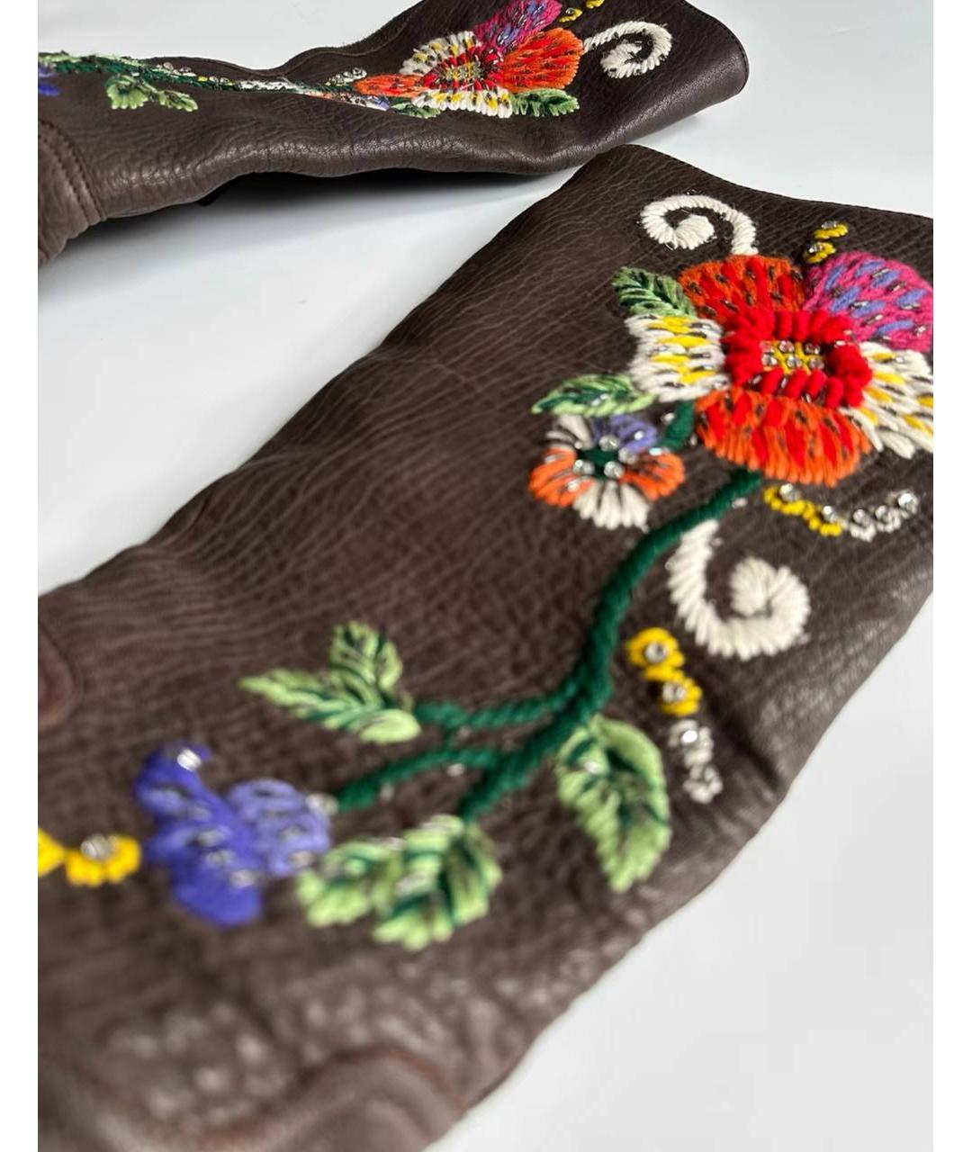 MIU MIU Коричневые кожаные сапоги, фото 2