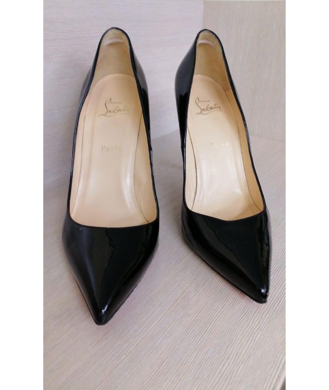 CHRISTIAN LOUBOUTIN Черные кожаные туфли, фото 7