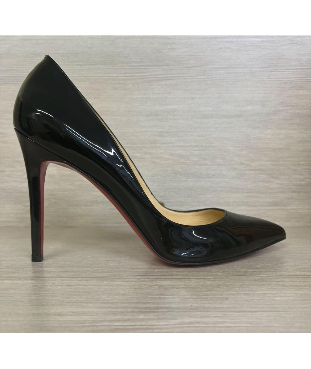 CHRISTIAN LOUBOUTIN Черные кожаные туфли, фото 6