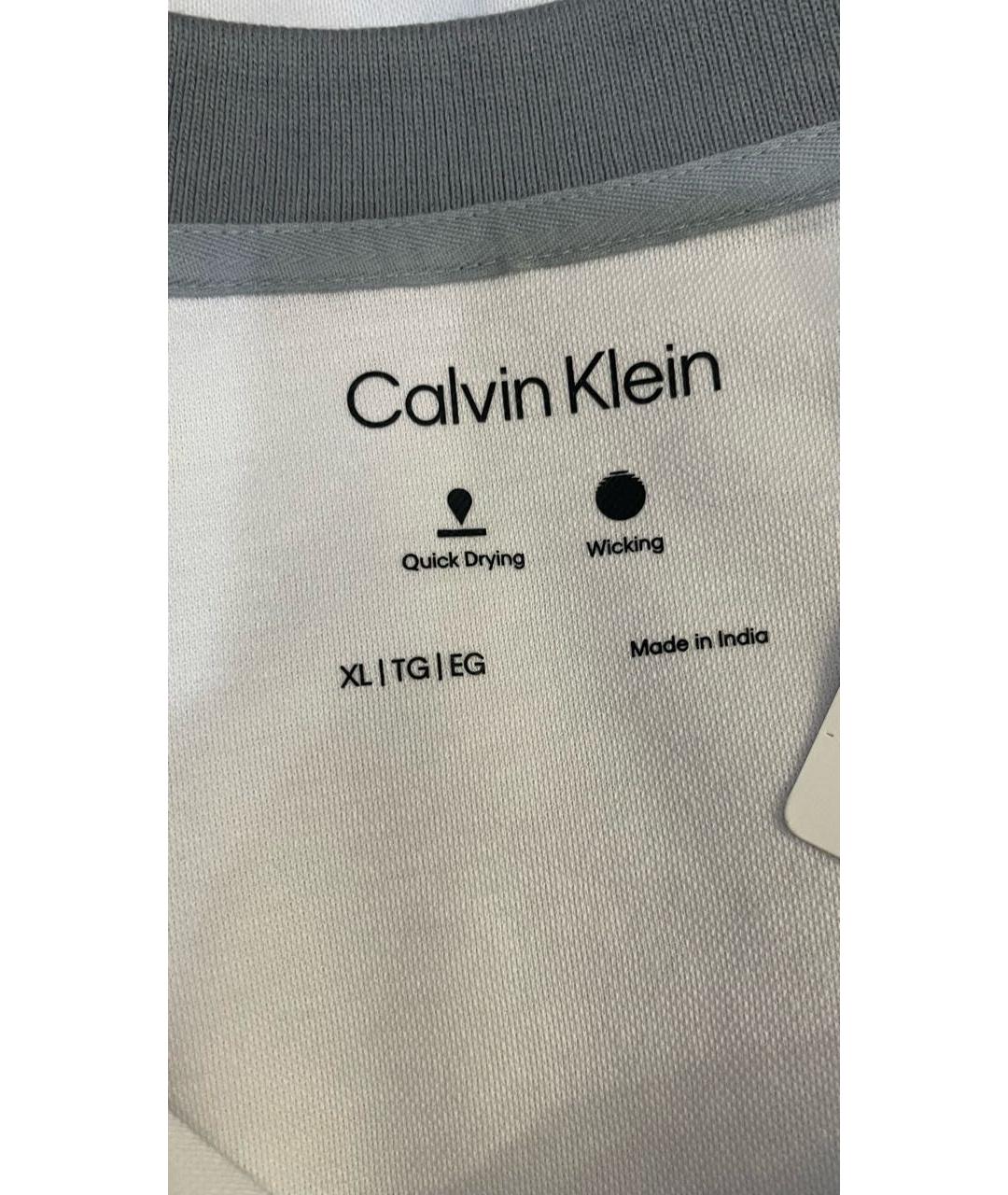 CALVIN KLEIN Мульти хлопко-полиэстеровое поло с коротким рукавом, фото 5