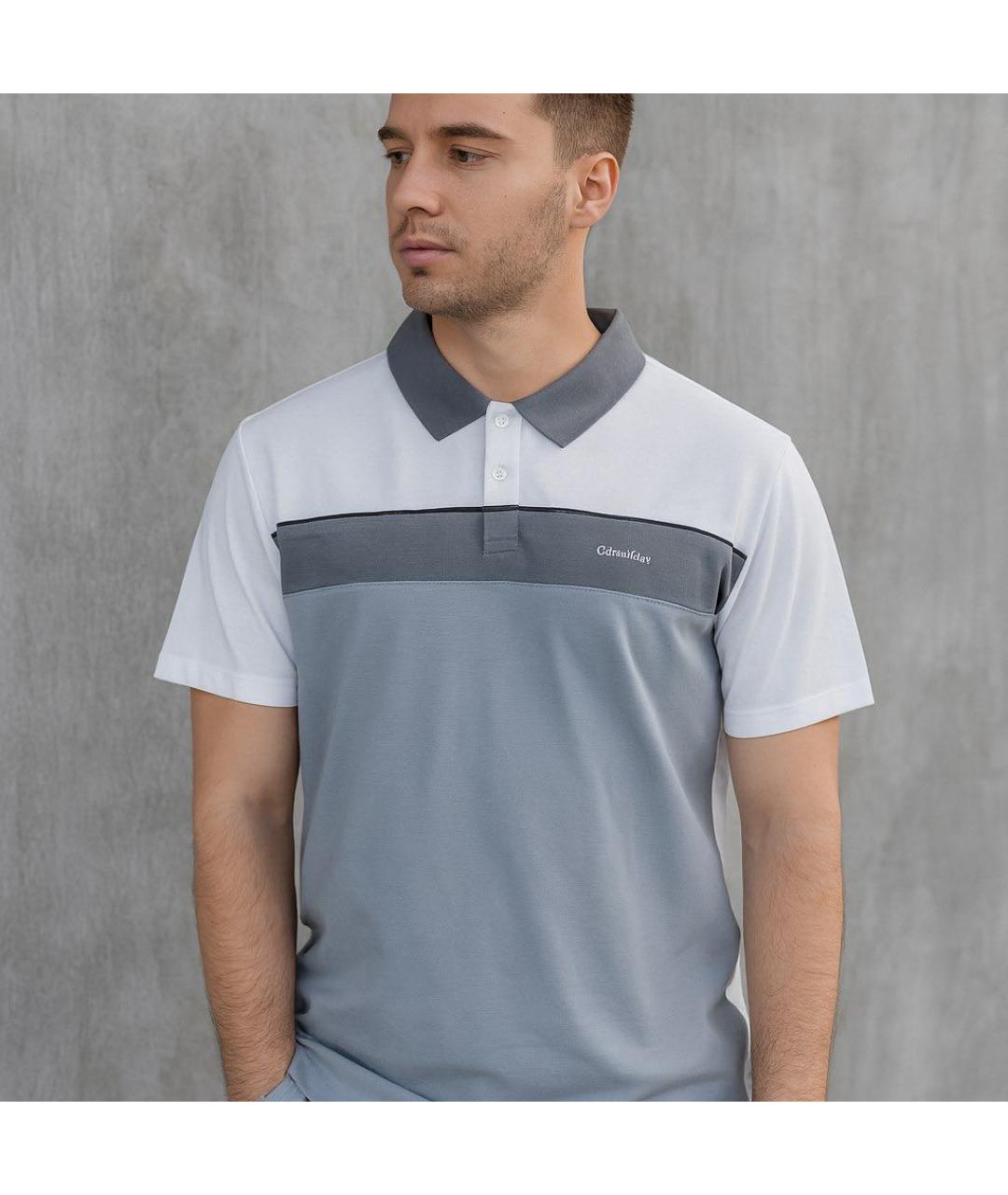 CALVIN KLEIN Мульти хлопко-полиэстеровое поло с коротким рукавом, фото 4