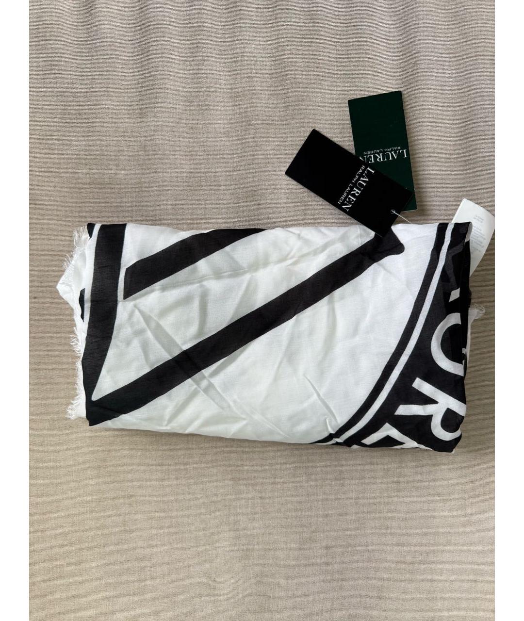 RALPH LAUREN Белый шарф, фото 4