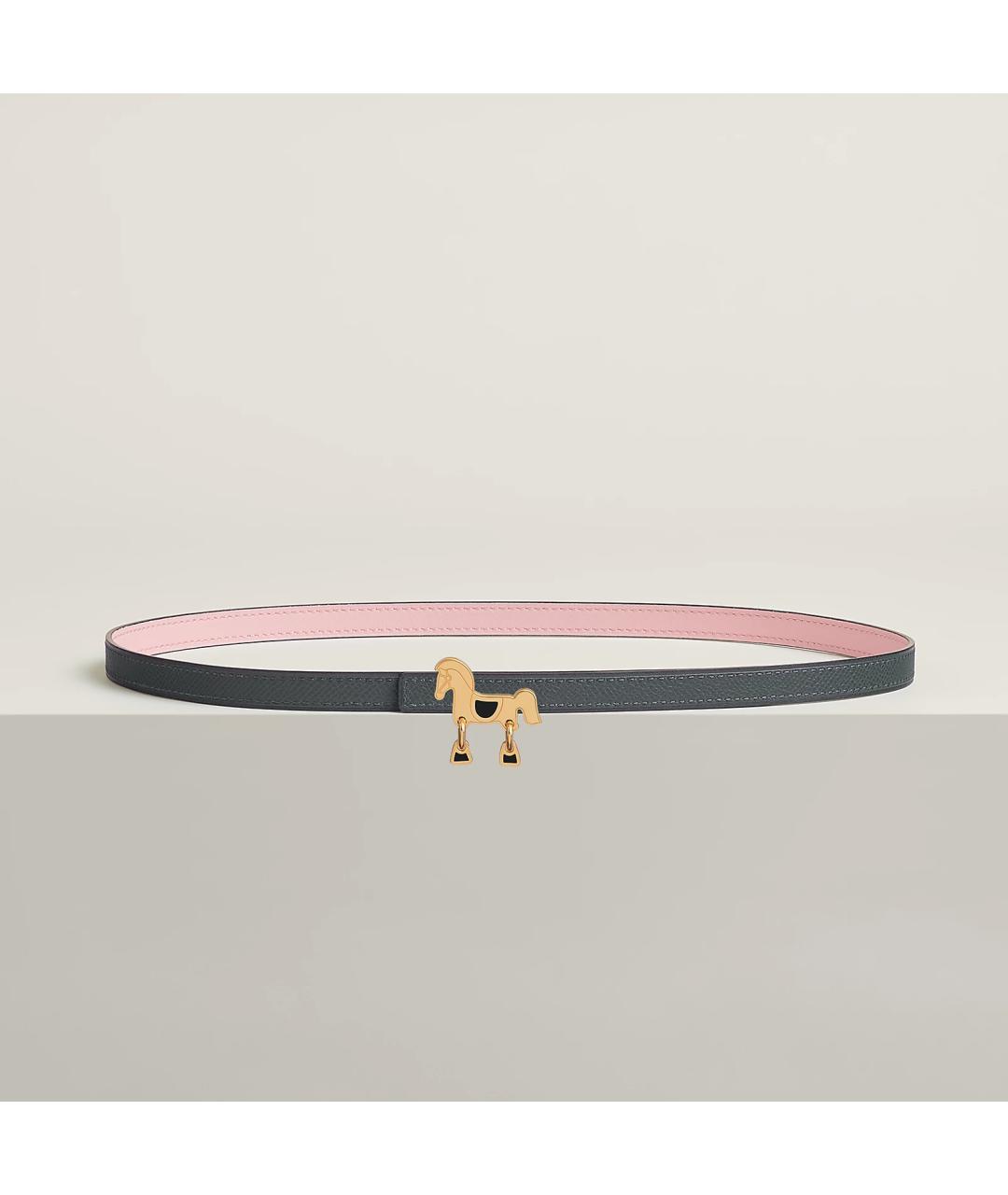 HERMES Розовый кожаный ремень, фото 2