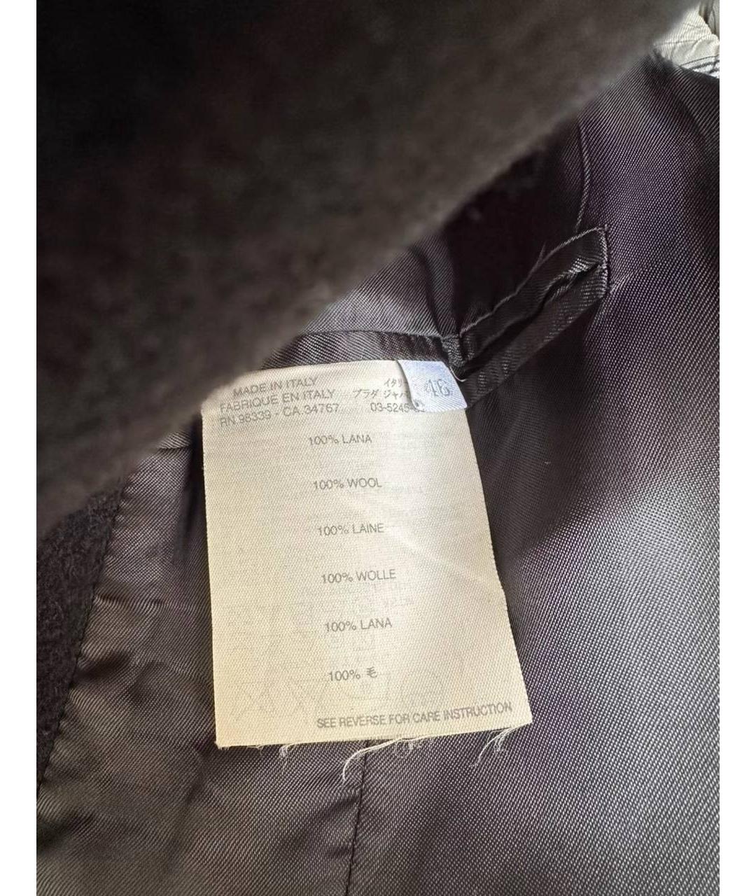 MIU MIU Черное шерстяное пальто, фото 4