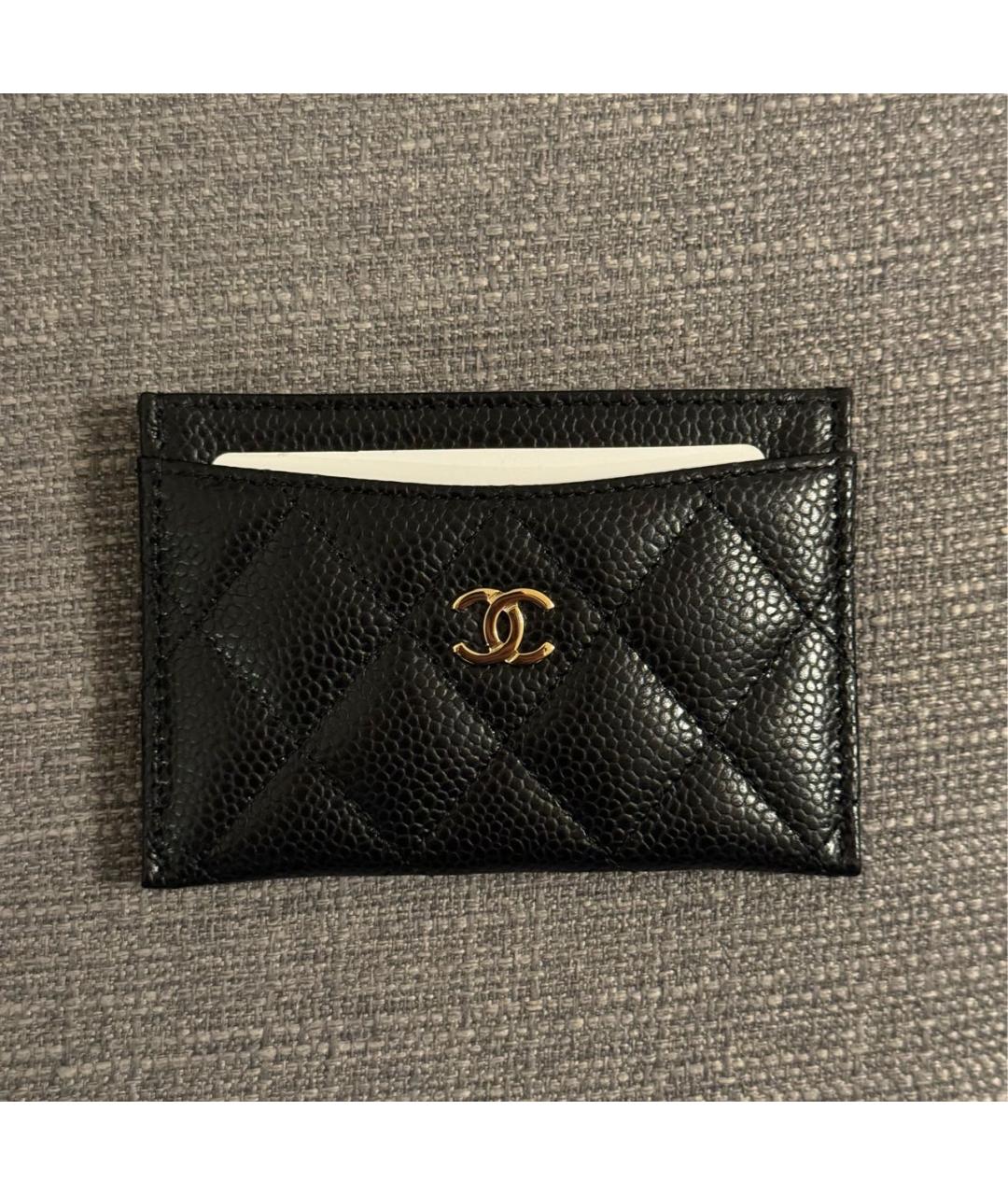 CHANEL Черный кожаный кардхолдер, фото 3