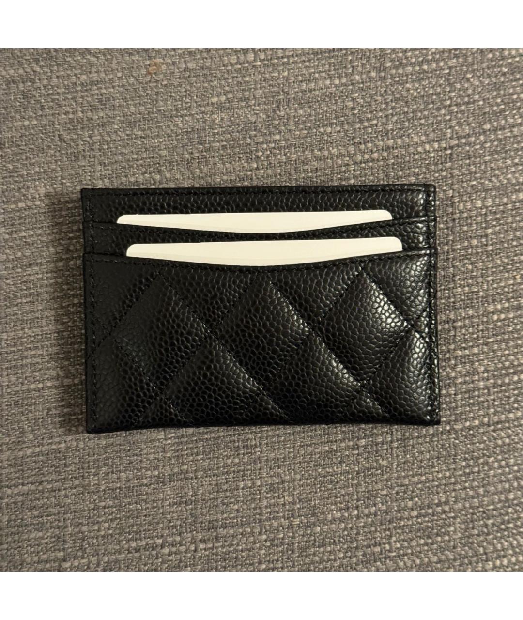 CHANEL Черный кожаный кардхолдер, фото 4