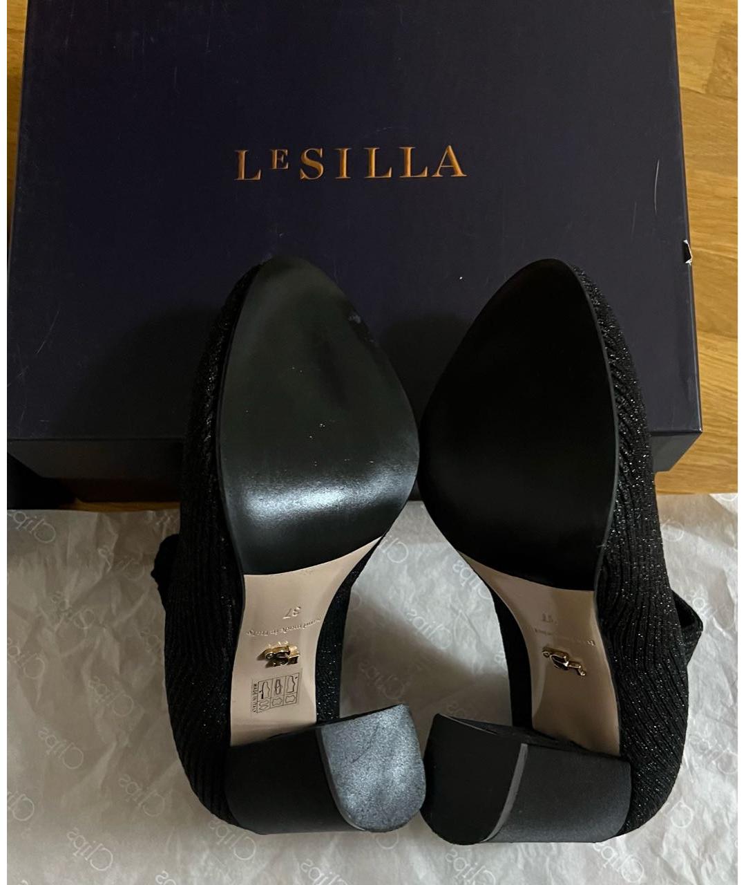 LE SILLA Черные текстильные ботильоны, фото 6