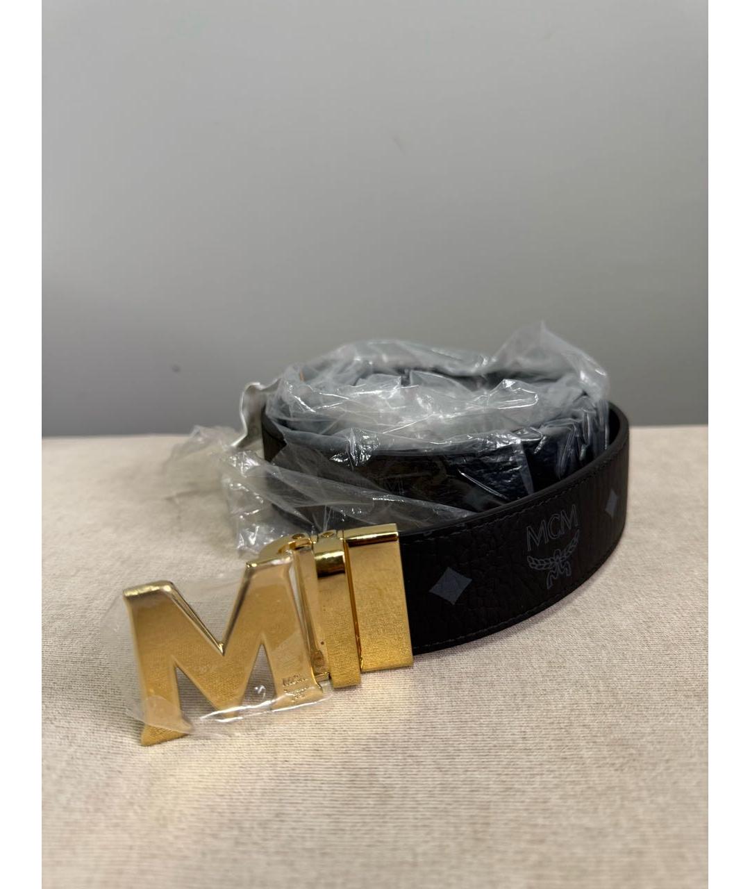 MCM Черный кожаный ремень, фото 4