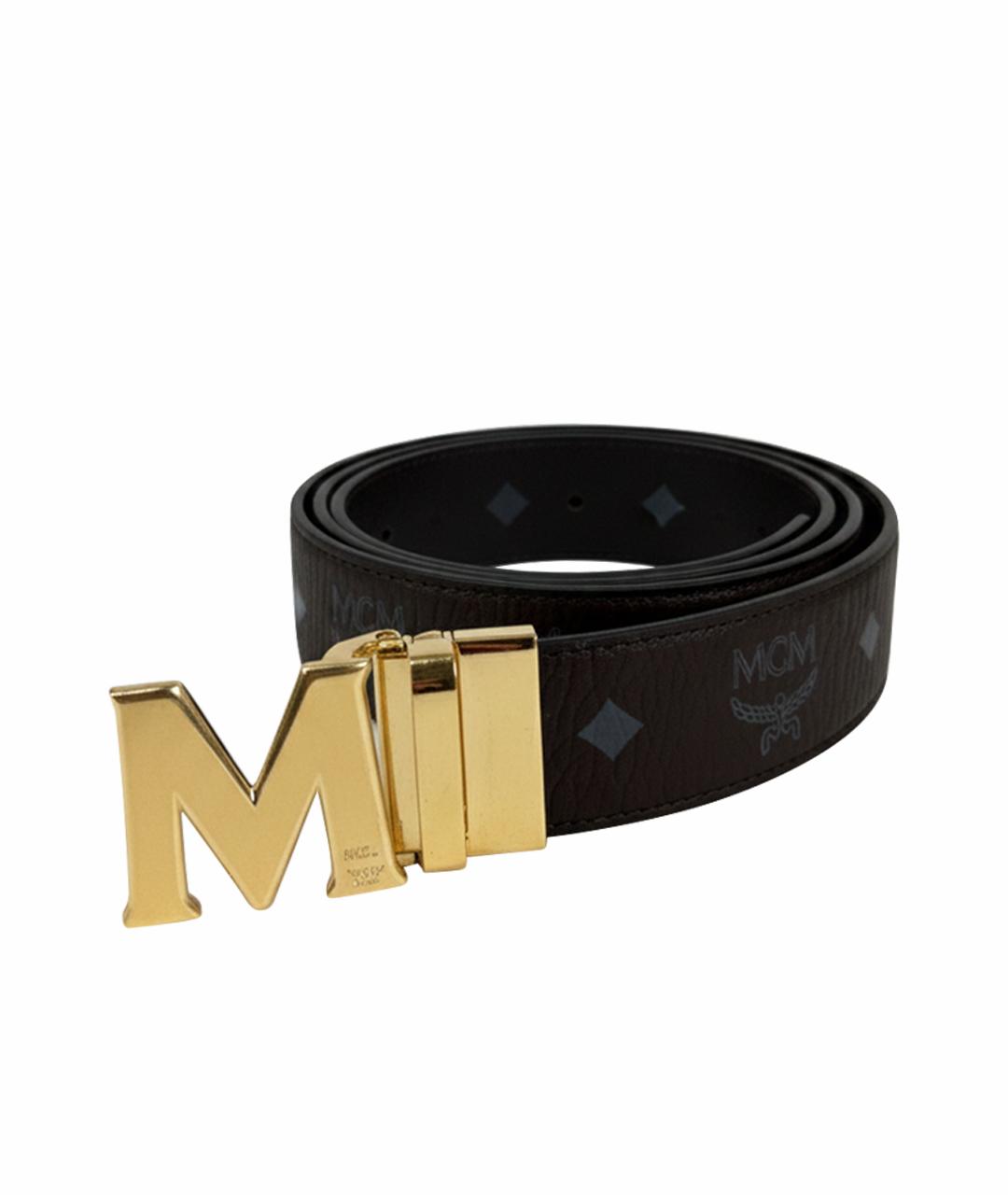 MCM Черный кожаный ремень, фото 1