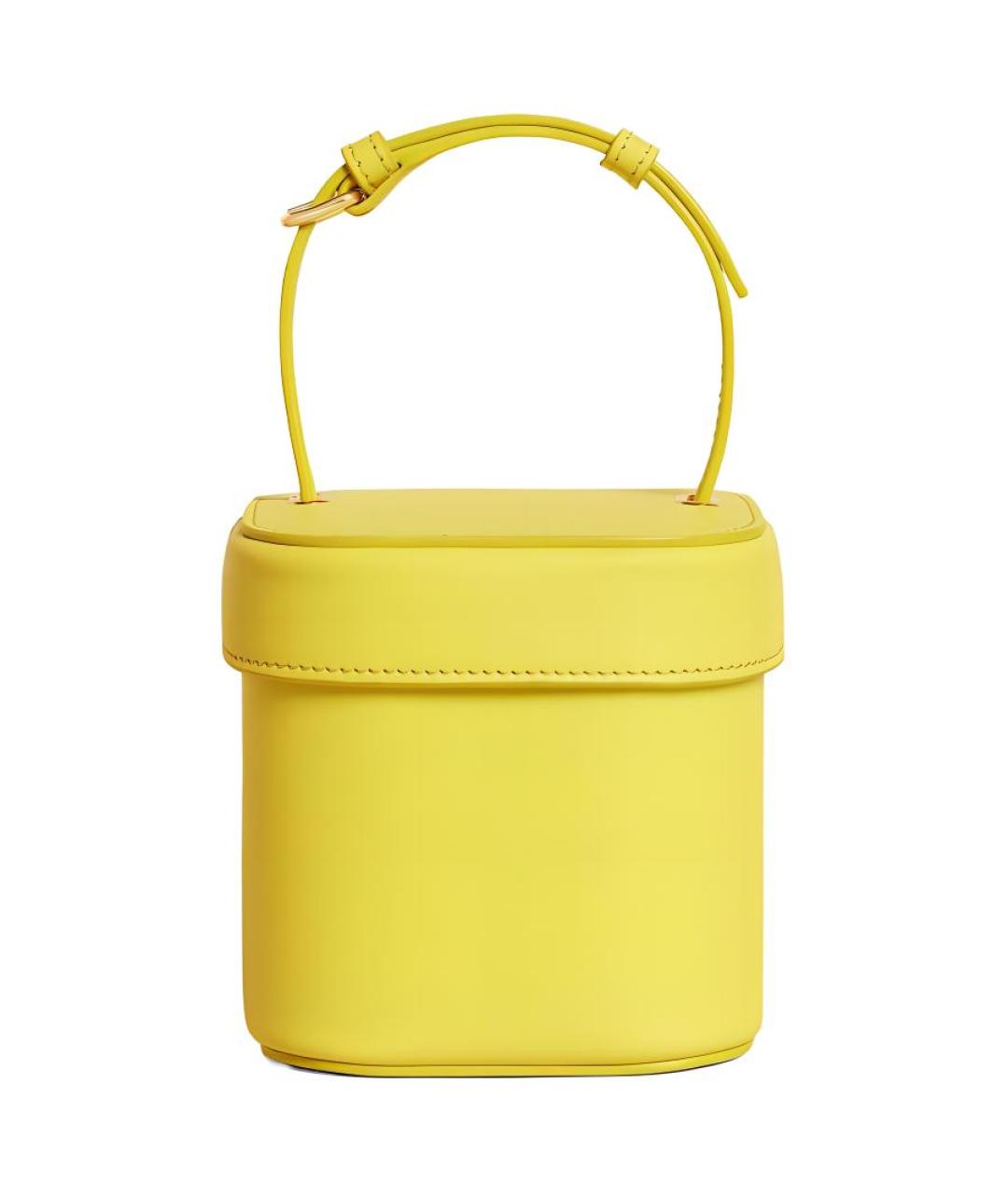 CELINE Желтая кожаная сумка через плечо, фото 4