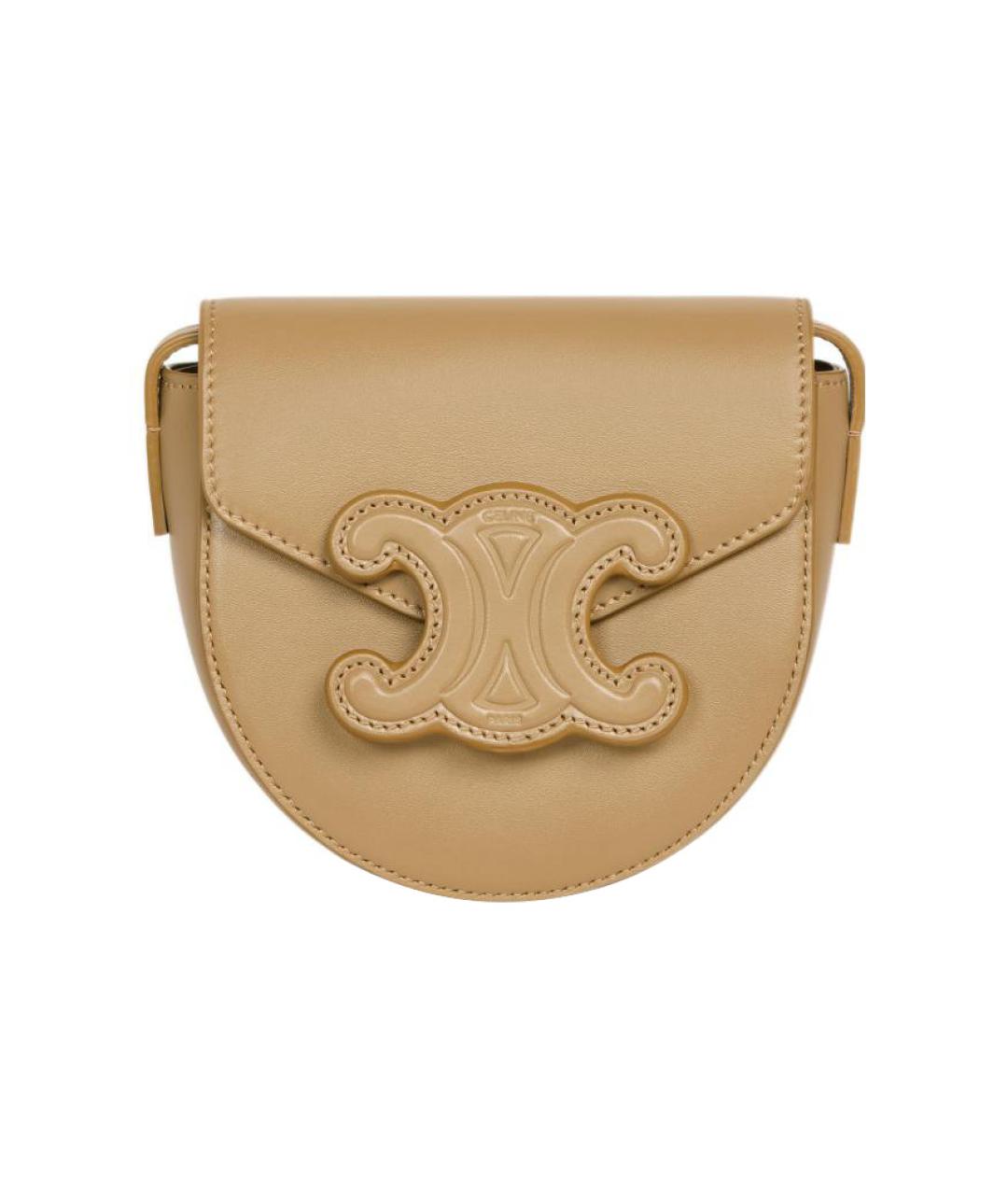 CELINE Зеленая кожаная сумка через плечо, фото 1