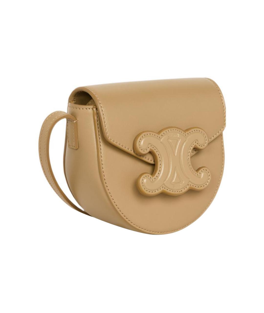 CELINE Зеленая кожаная сумка через плечо, фото 3