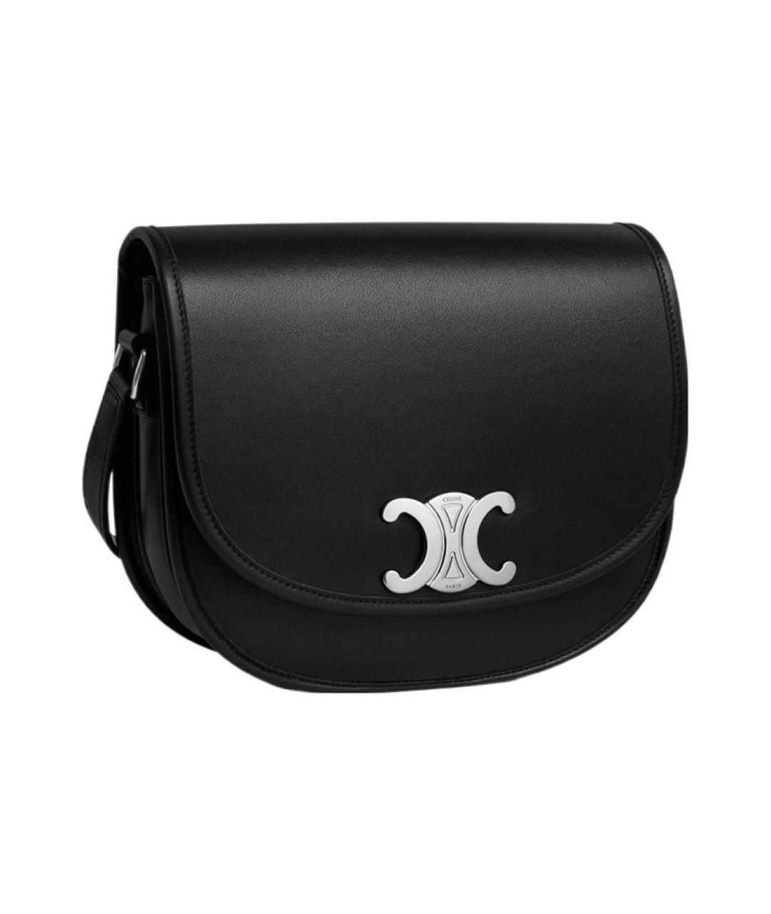 CELINE Черная кожаная сумка через плечо, фото 2