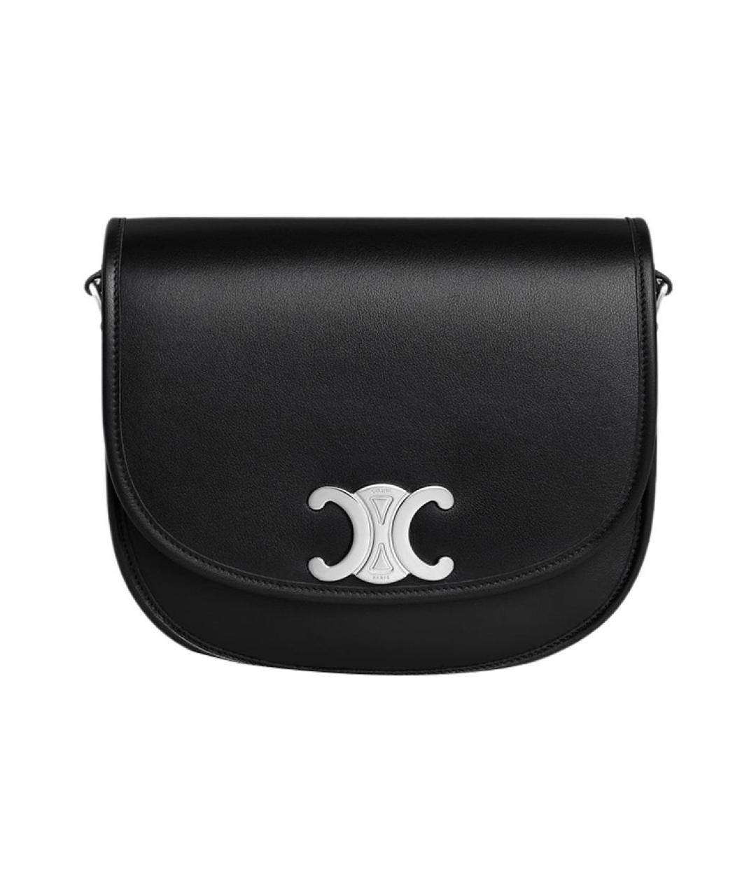 CELINE Черная кожаная сумка через плечо, фото 1