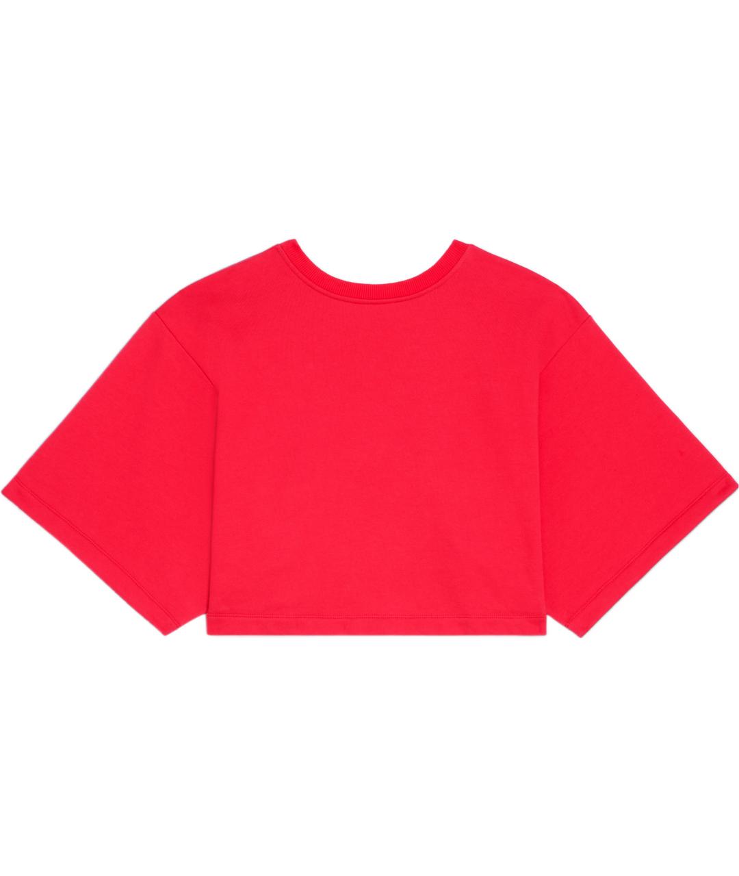 CELINE Красная хлопковая футболка, фото 2