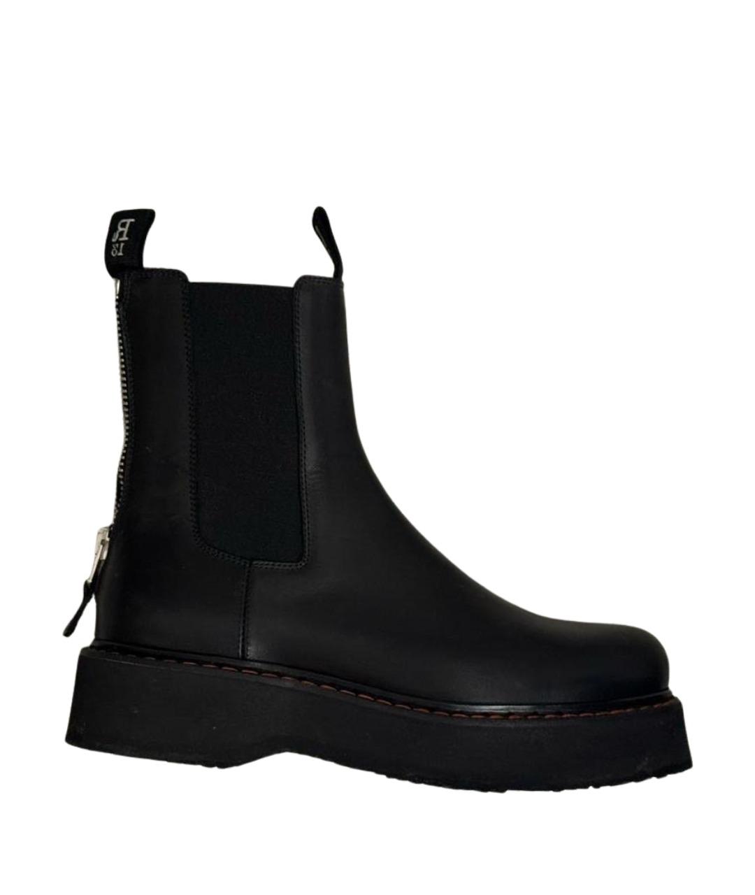 R13 Черные кожаные ботинки, фото 1