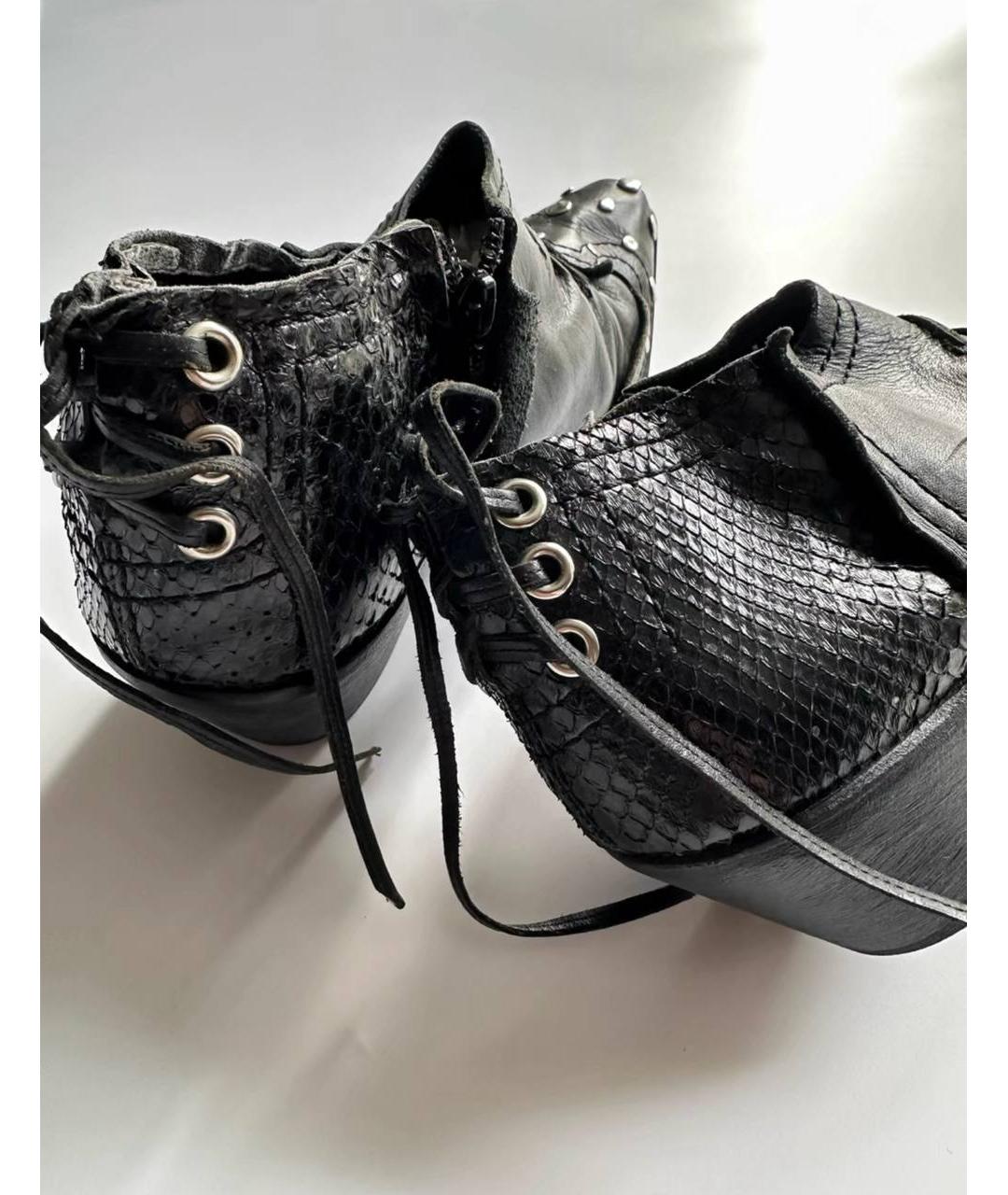JUNYA WATANABE Черные кожаные брогги и оксфорды, фото 4