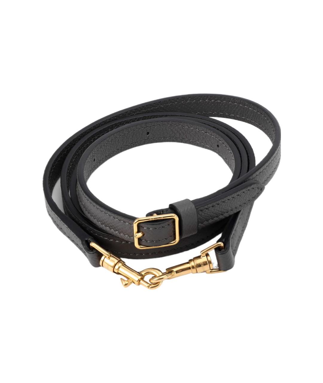 CELINE Серая кожаная сумка с короткими ручками, фото 6