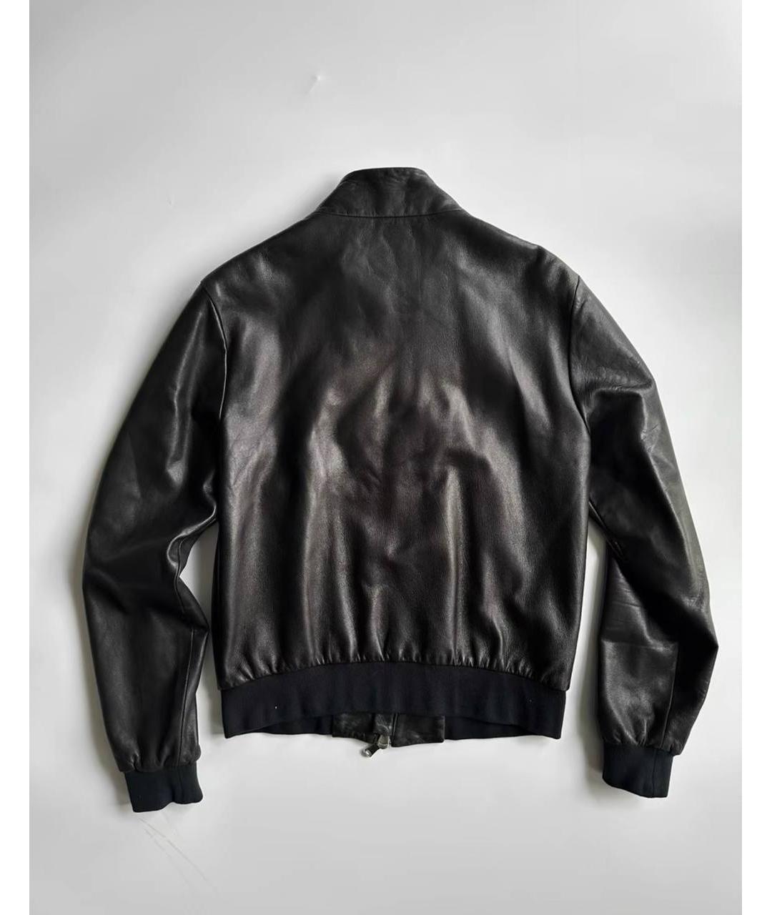 RAF SIMONS Черная кожаная куртка, фото 4