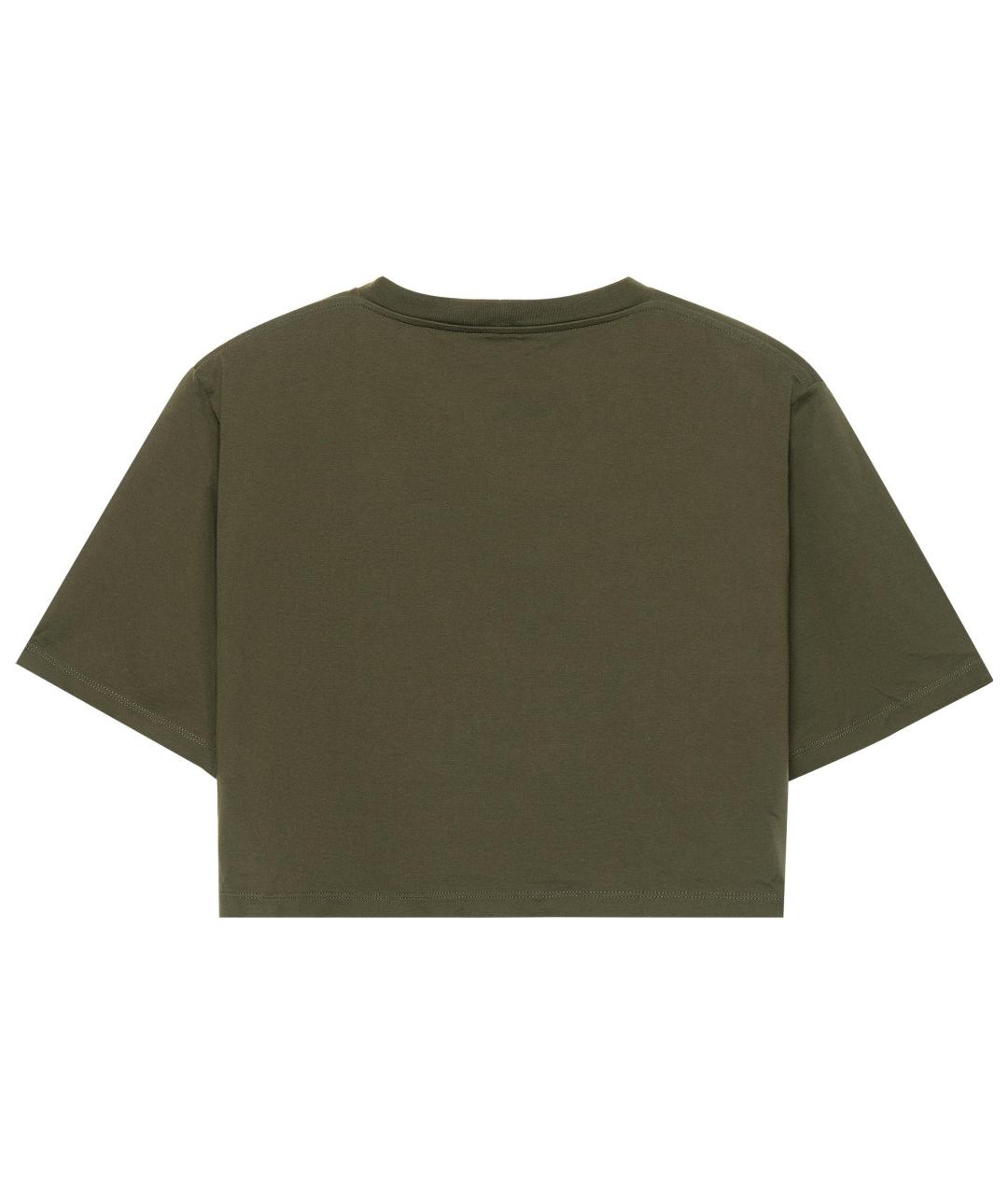 CELINE Хаки хлопковая футболка, фото 2