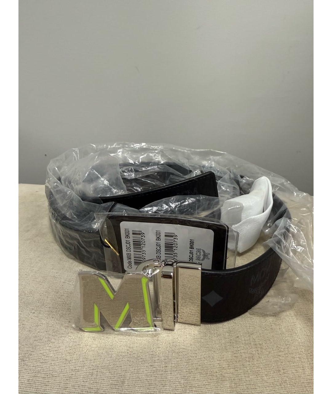 MCM Черный кожаный ремень, фото 5