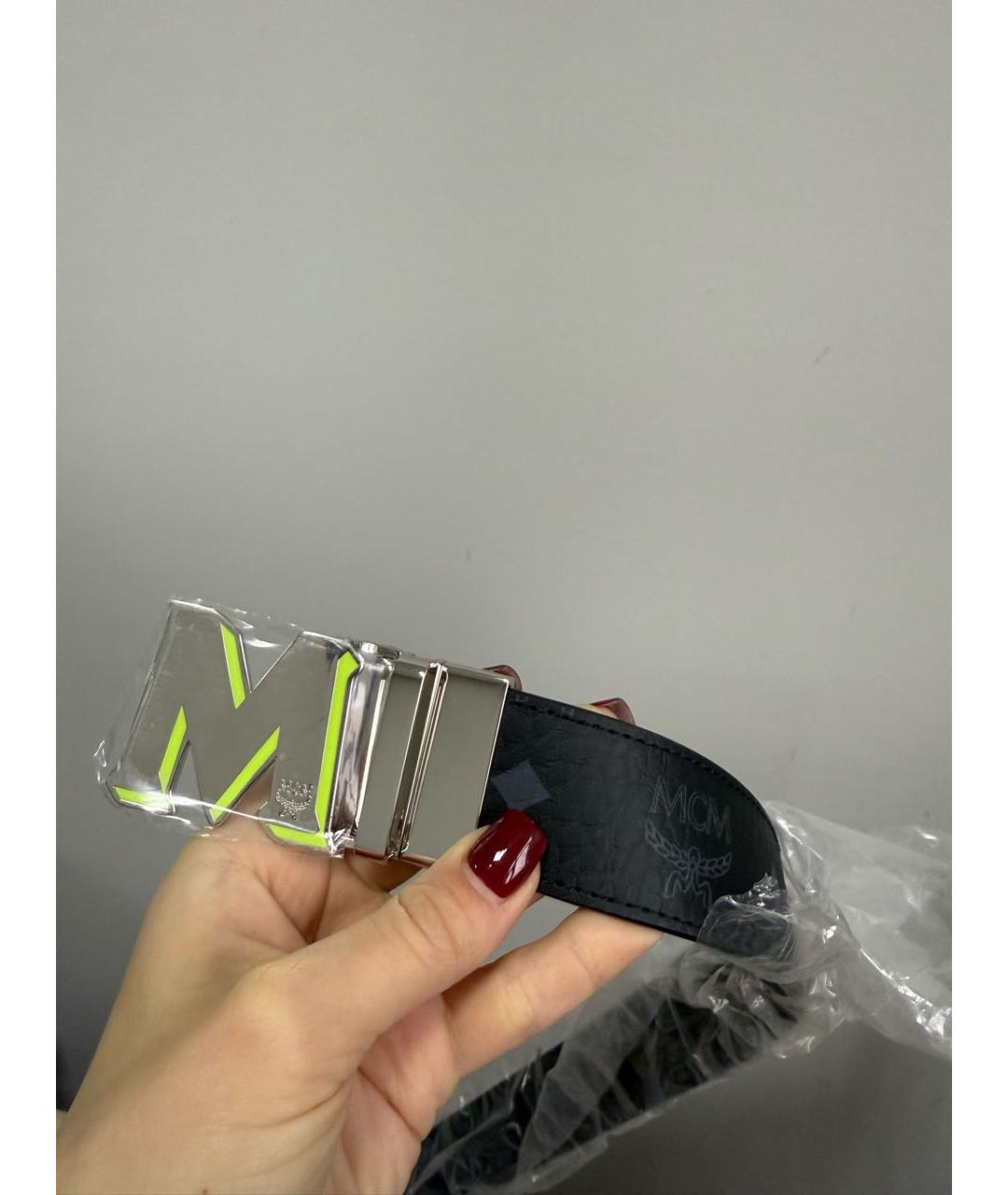 MCM Черный кожаный ремень, фото 2