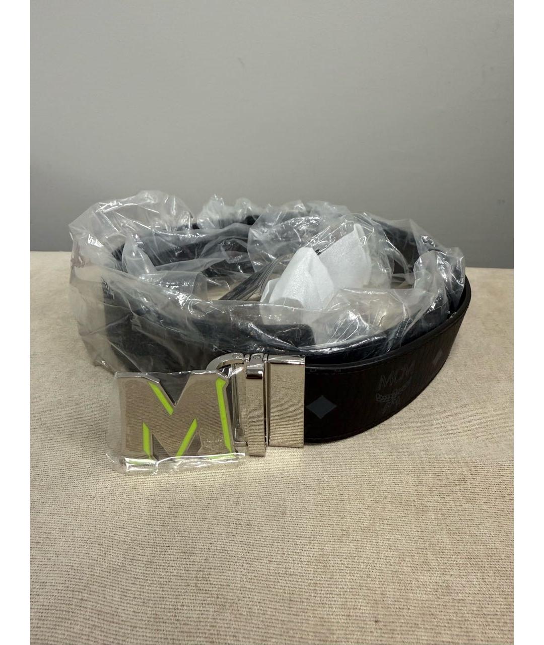MCM Черный кожаный ремень, фото 6