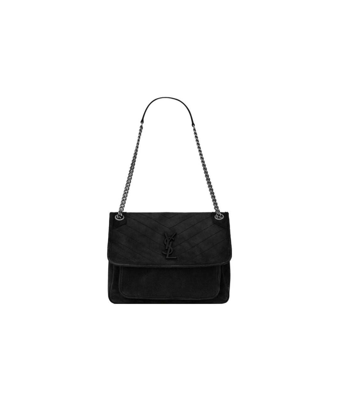 SAINT LAURENT Черная сумка через плечо, фото 1