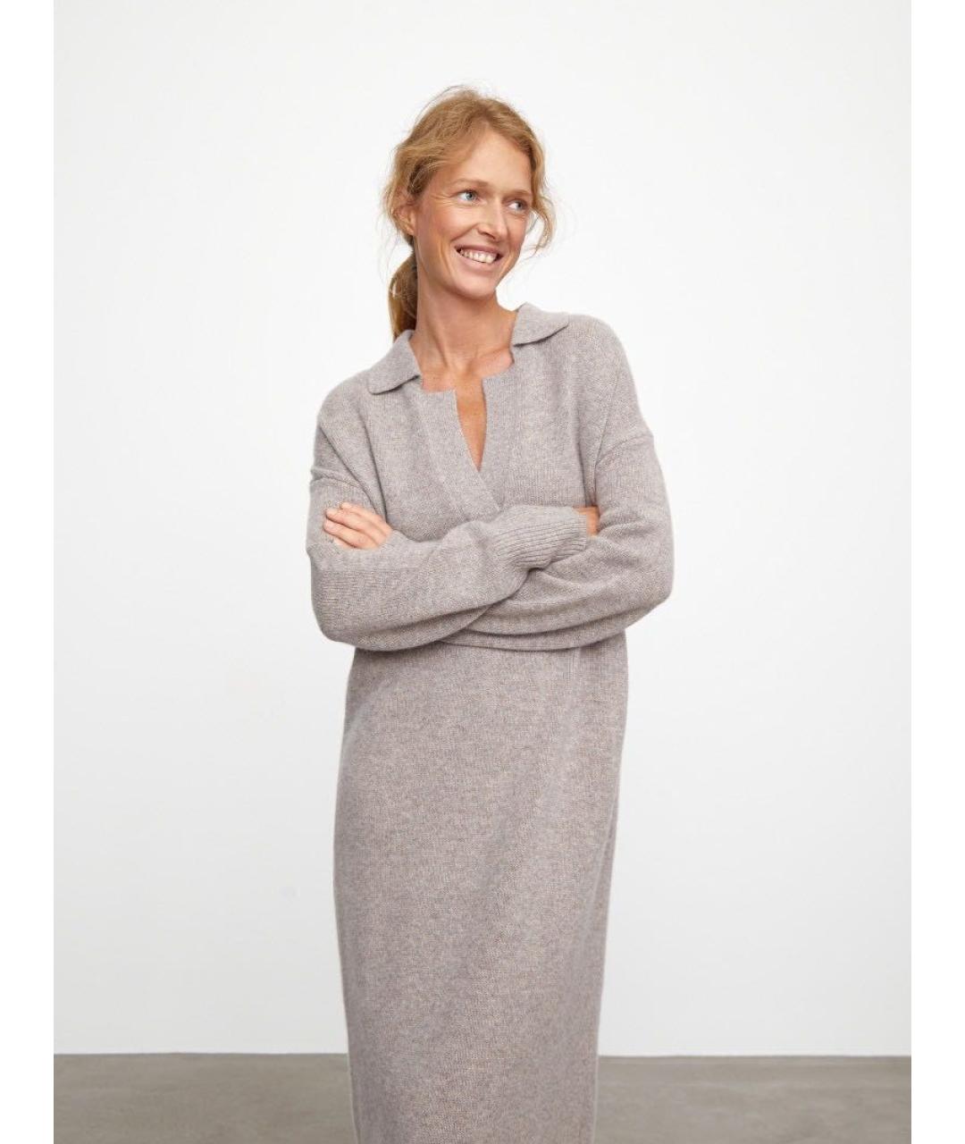 12 STOREEZ Коричневое шерстяное повседневное платье, фото 3