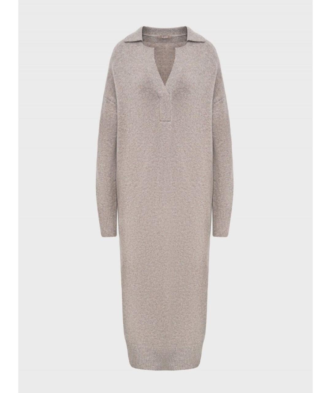 12 STOREEZ Коричневое шерстяное повседневное платье, фото 9