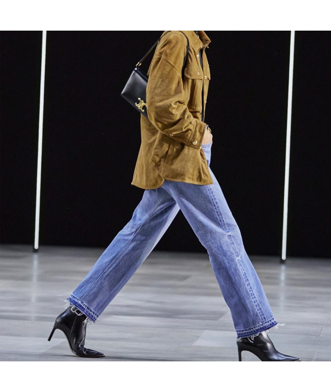 CELINE Черная кожаная сумка через плечо, фото 4