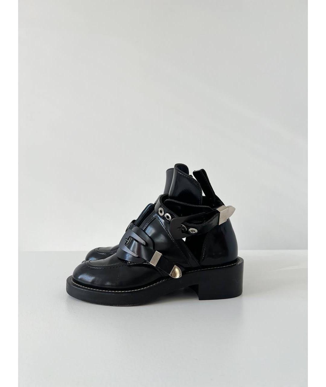 BALENCIAGA Черные кожаные ботинки, фото 8
