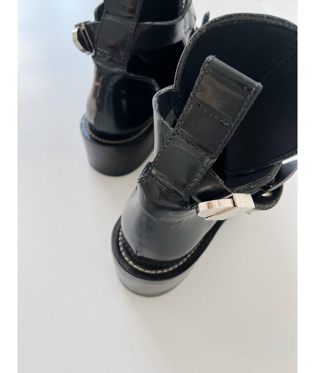BALENCIAGA Черные кожаные ботинки, фото 6