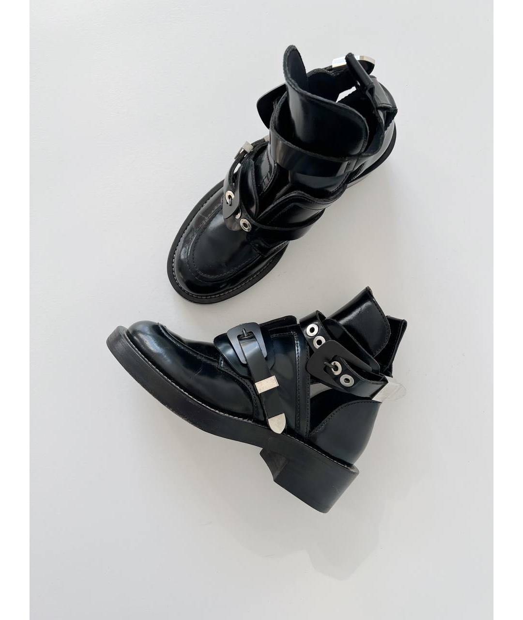 BALENCIAGA Черные кожаные ботинки, фото 2