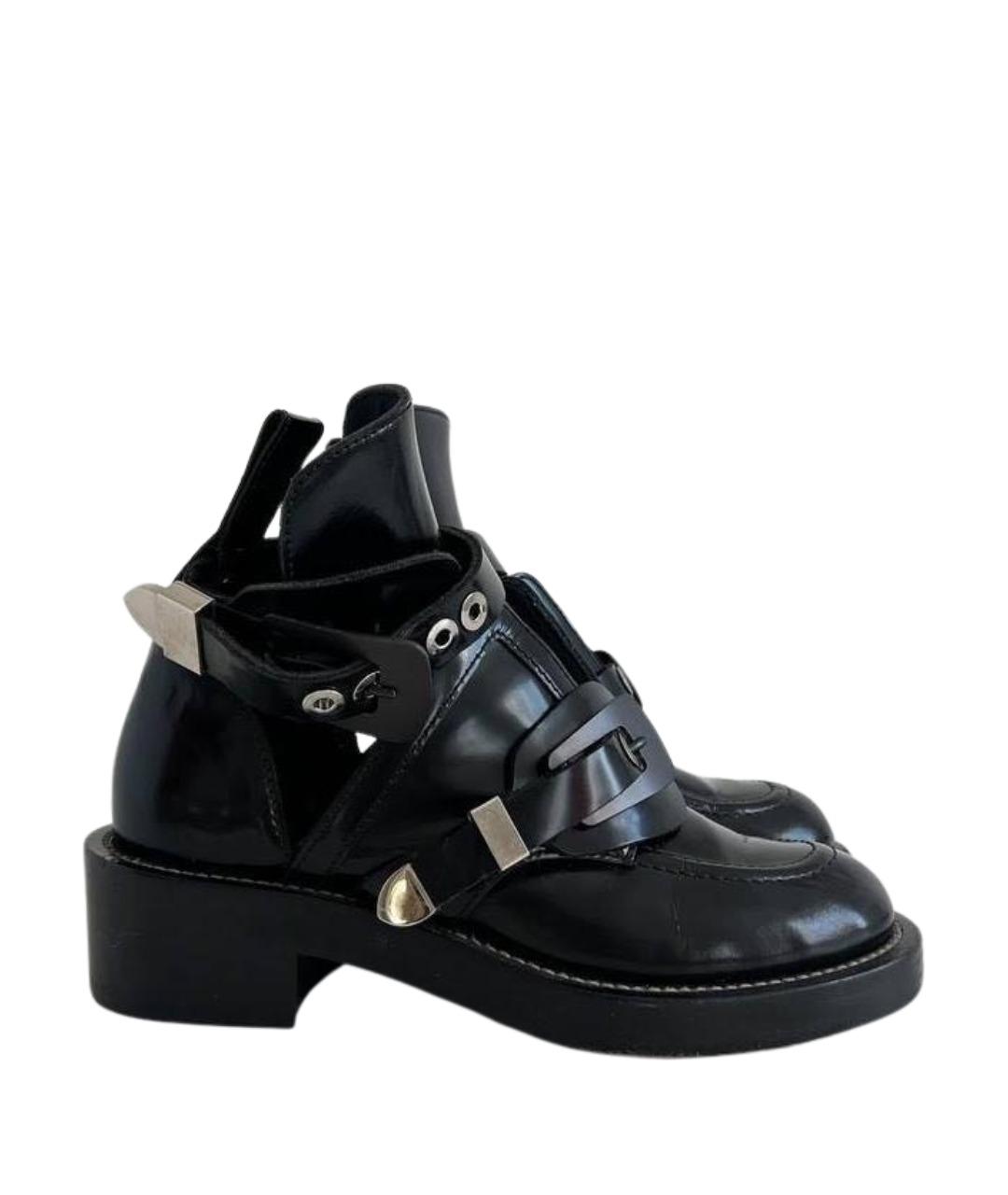 BALENCIAGA Черные кожаные ботинки, фото 9