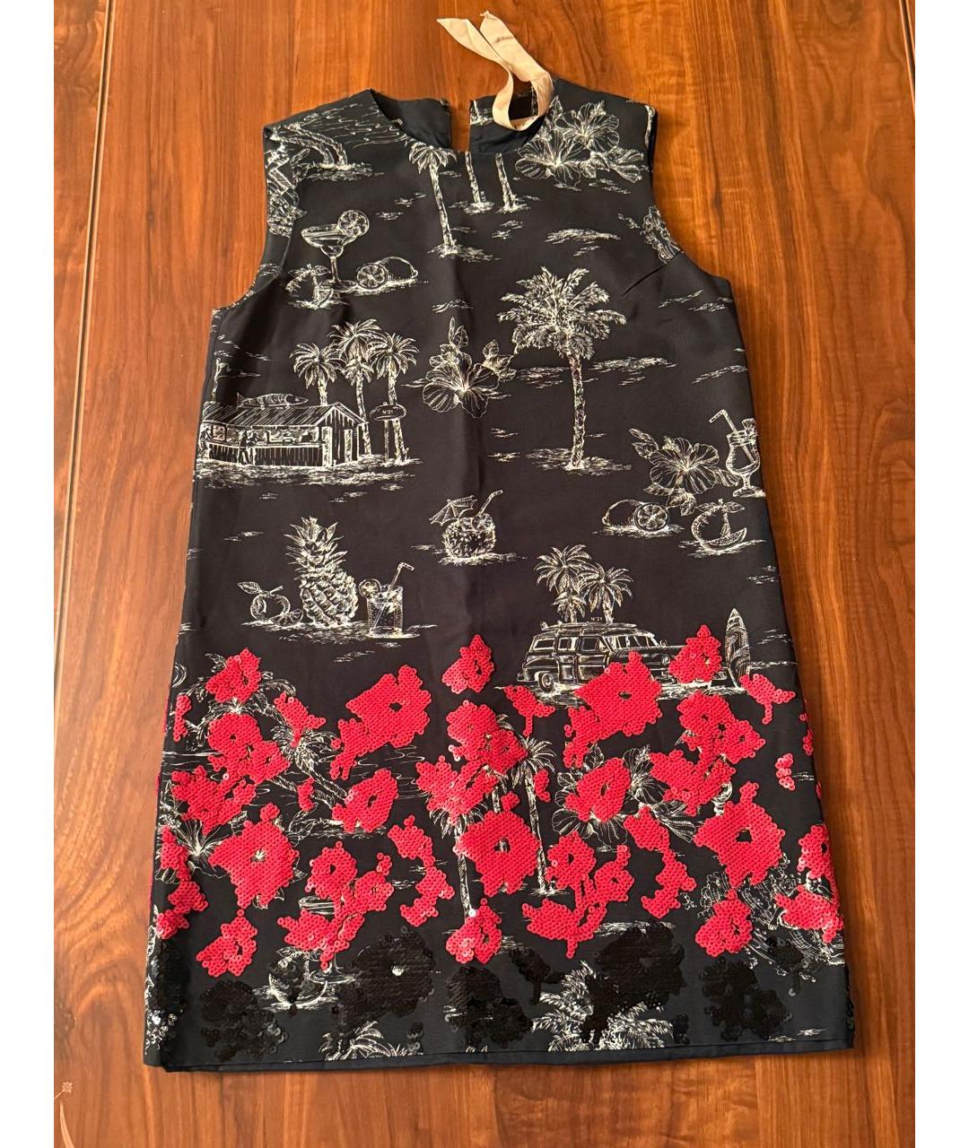 NO. 21 Черное хлопковое коктейльное платье, фото 5